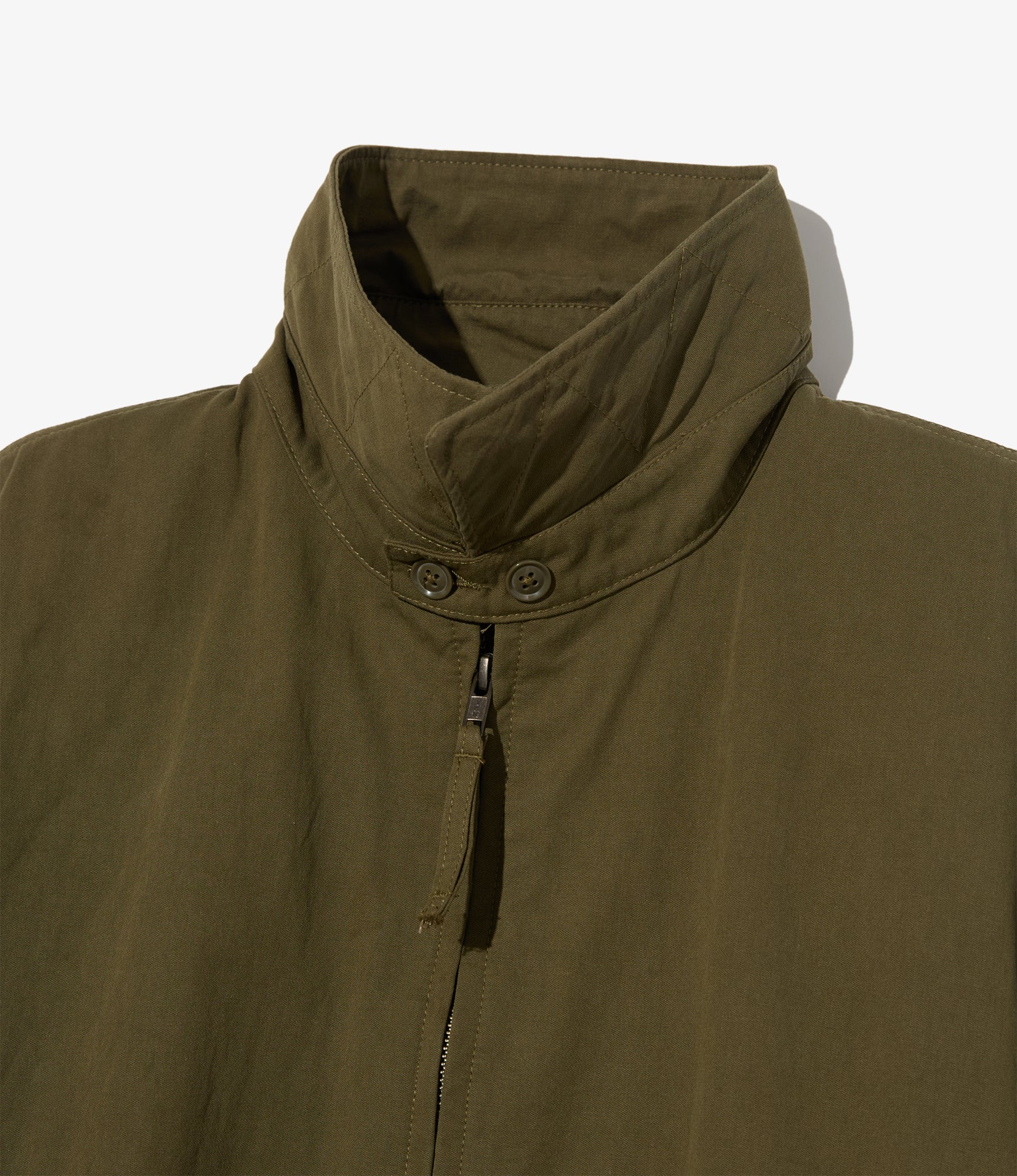 Claigton Jacket - Olive Cotton Sanded Cloth - Image 3