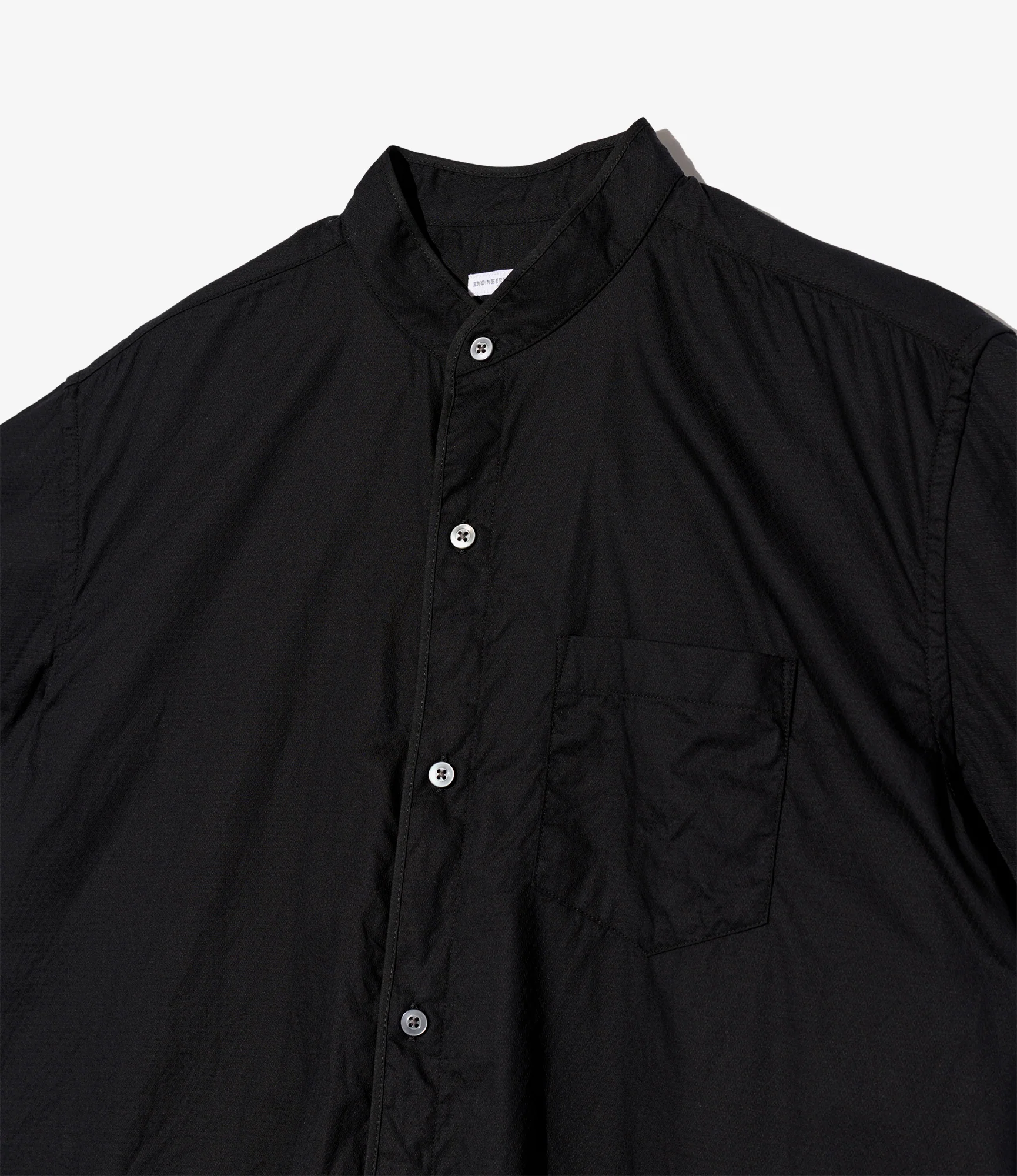 Copley Shirt - Black Cotton Dobby Small Foulard - Image 3