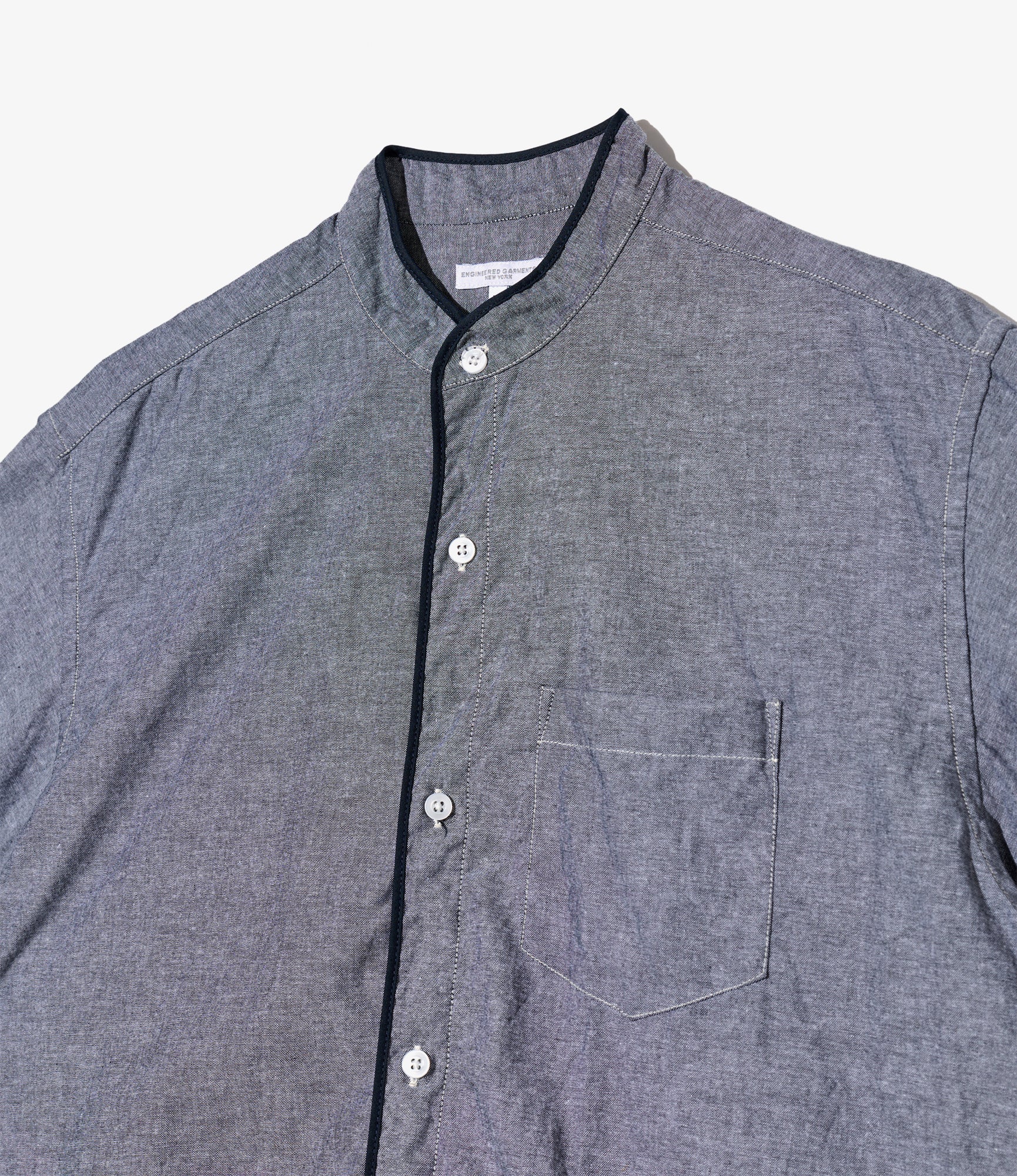 Copley Shirt - Grey Cotton Chambray - Image 3