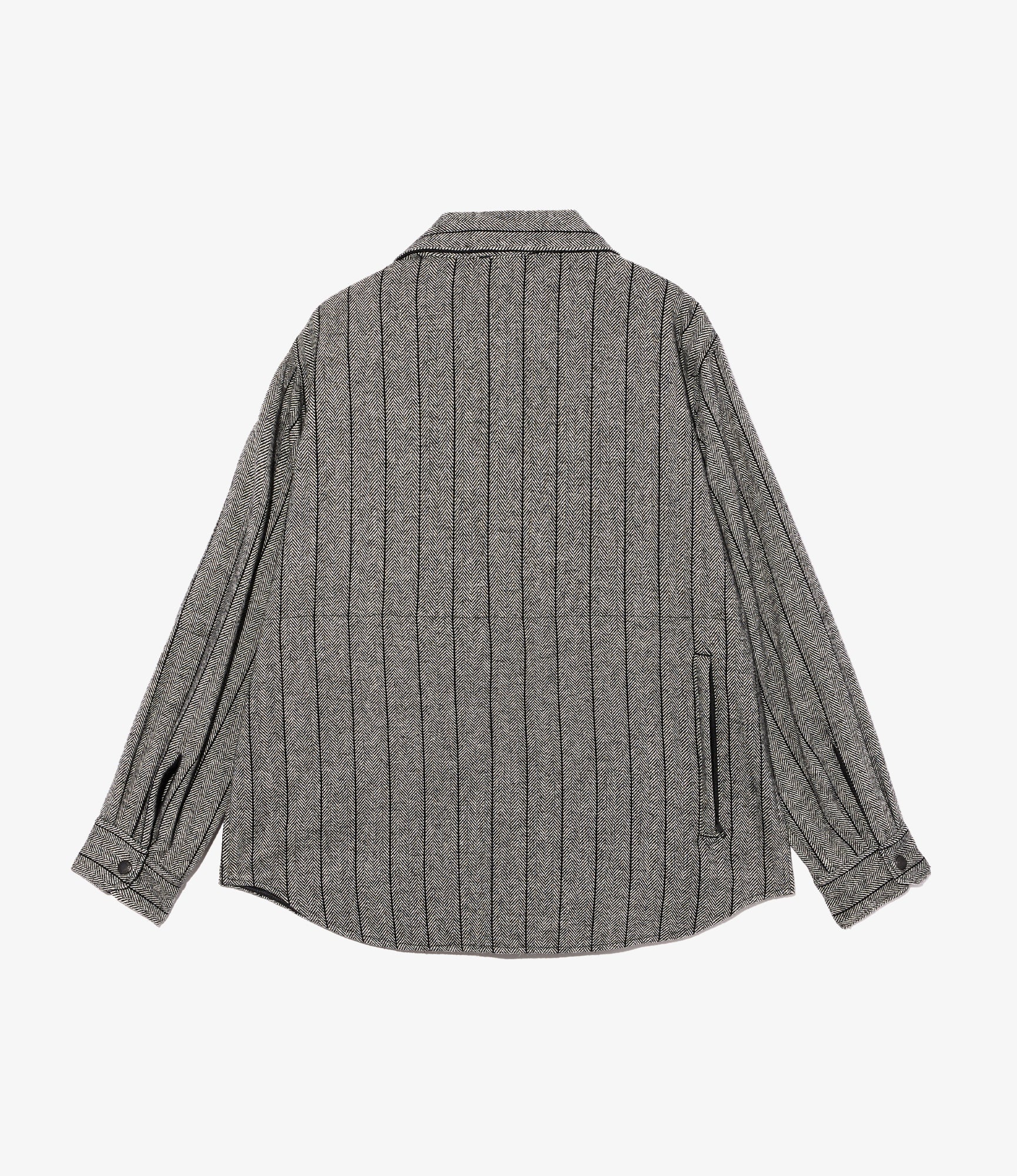 CPO Shirt Jacket - Dk. Grey Wool Striped HB - Image 2