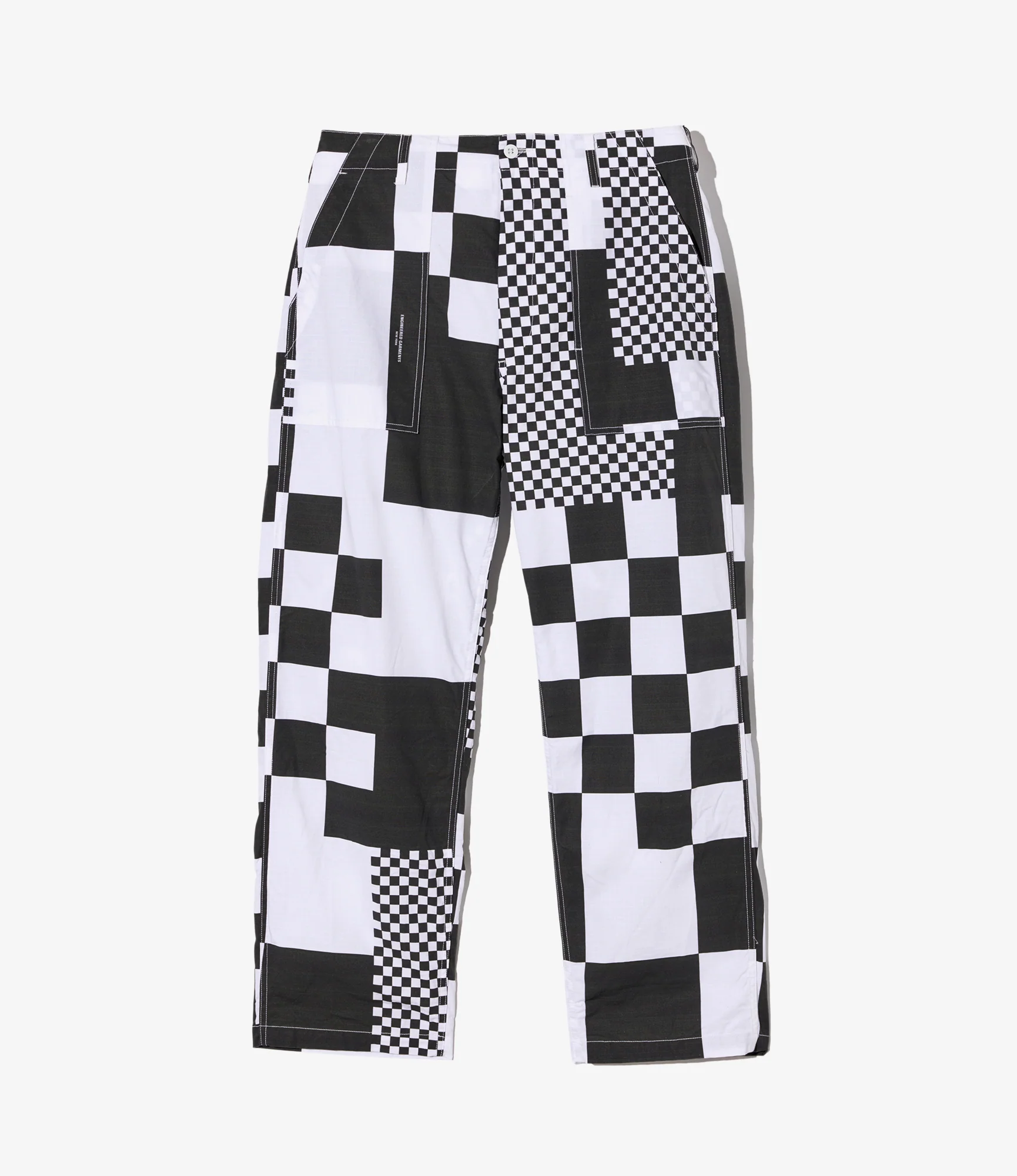 Fatigue Pants - White/Black Checker Print Ripstop