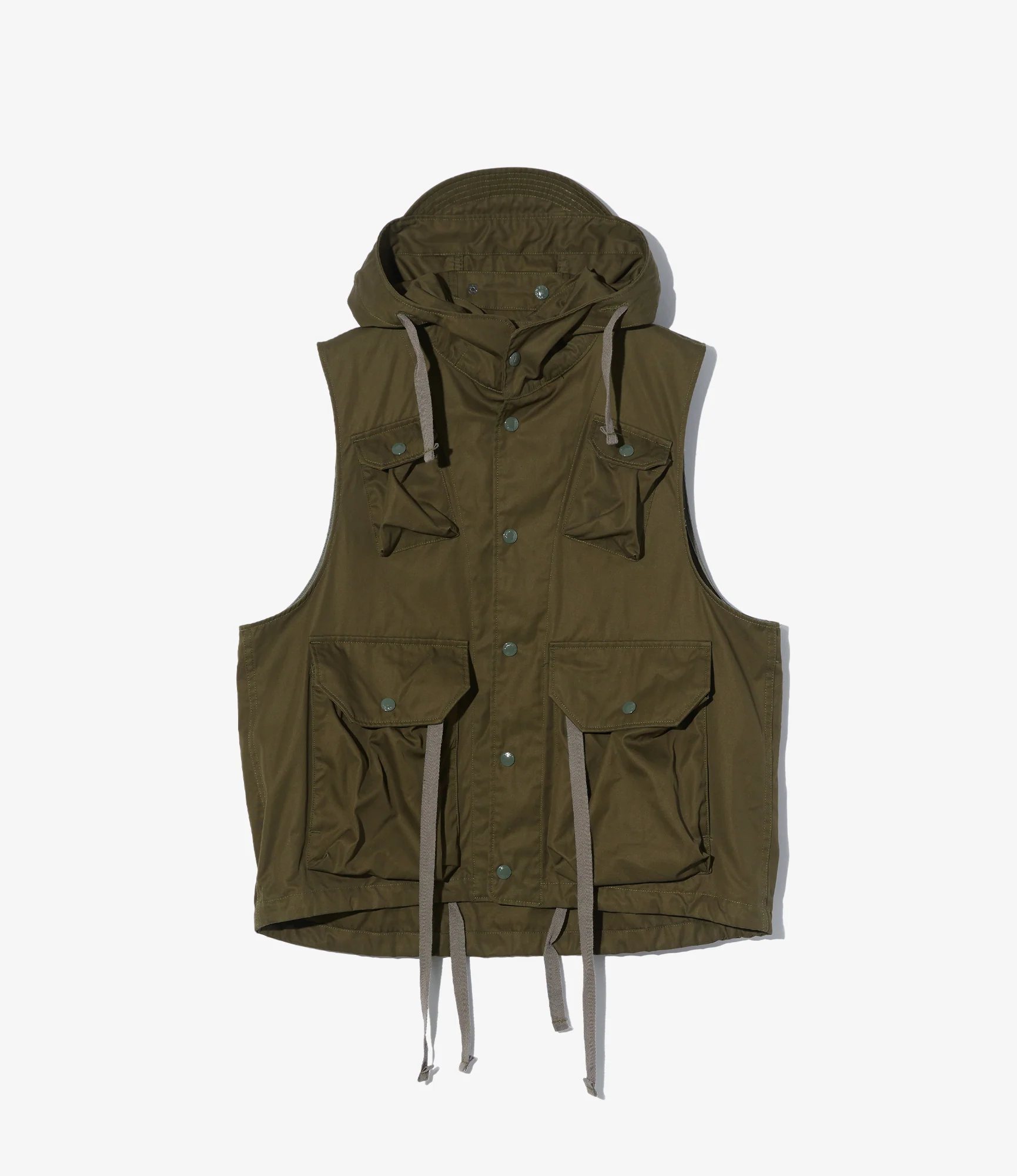 Field Vest - Dk. Olive Cotton Ventile Twill