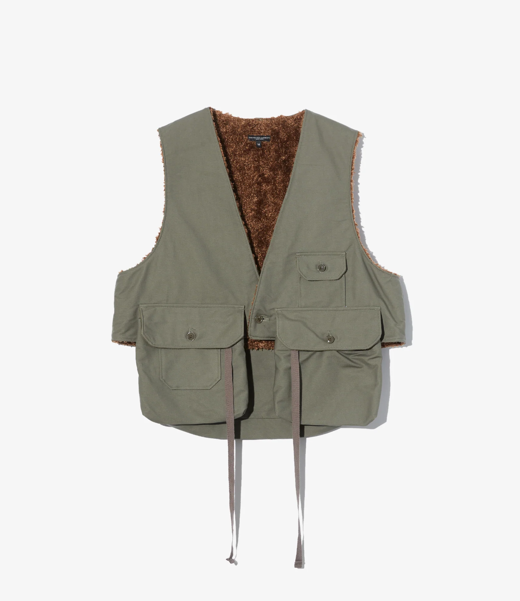 Fowl Vest - Olive Cotton Double Cloth
