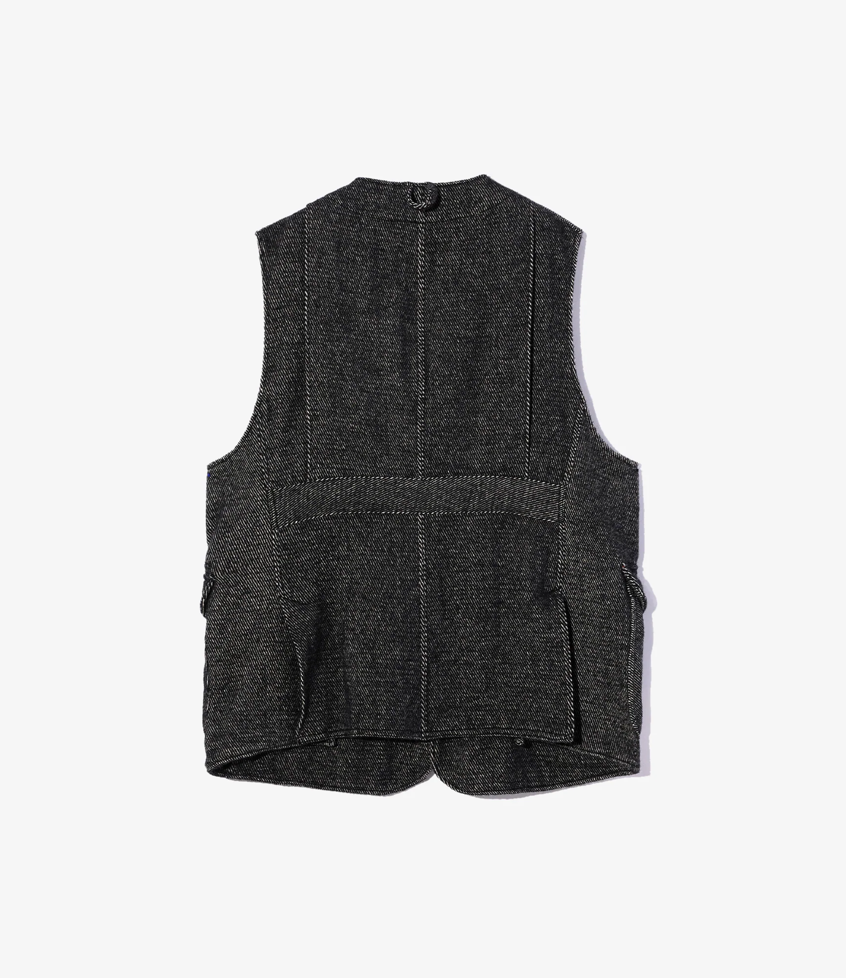 Hunting Jacket - Black Wool Shaggy Twill - Image 2
