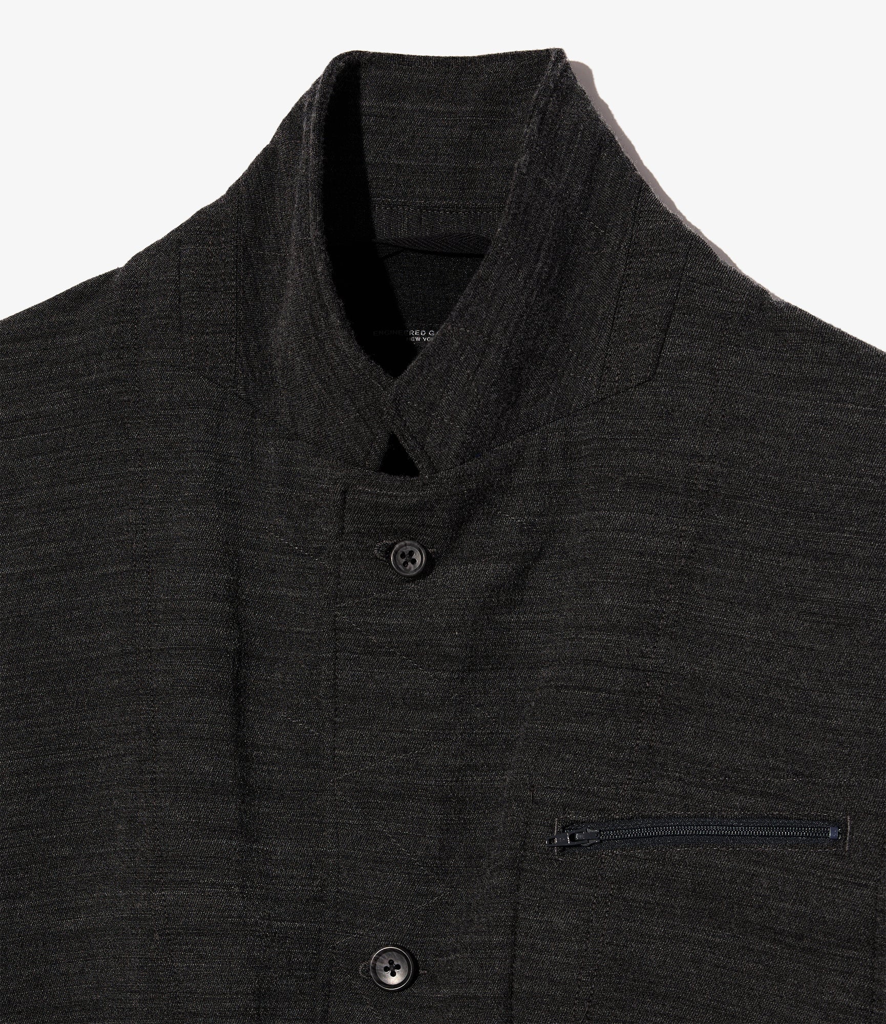 Knit Leisure Jacket - Charcoal Tri Blend Jersey Knit - Image 3