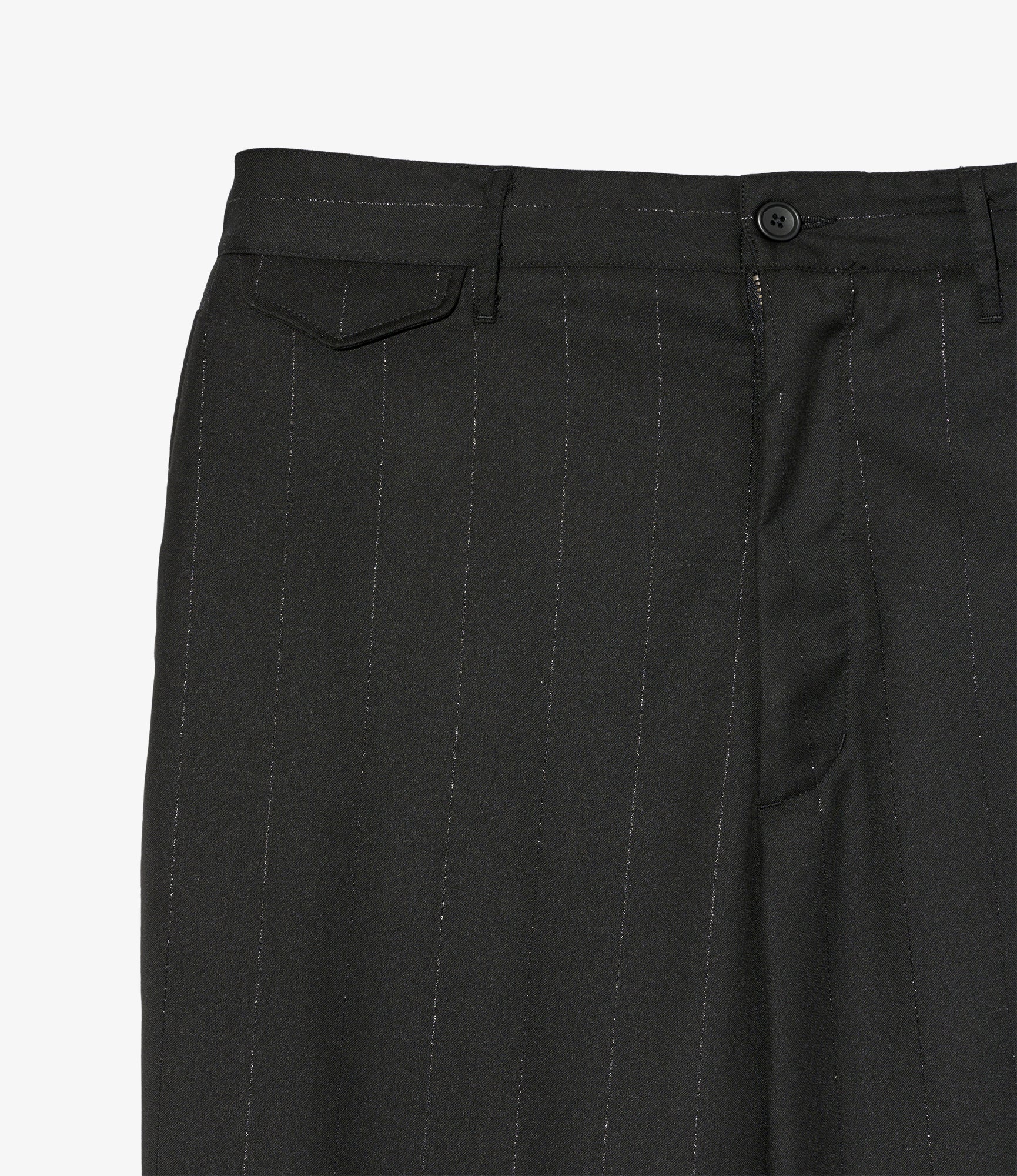 Officer Pant - Black Polyester Lurex Stripe - Image 3