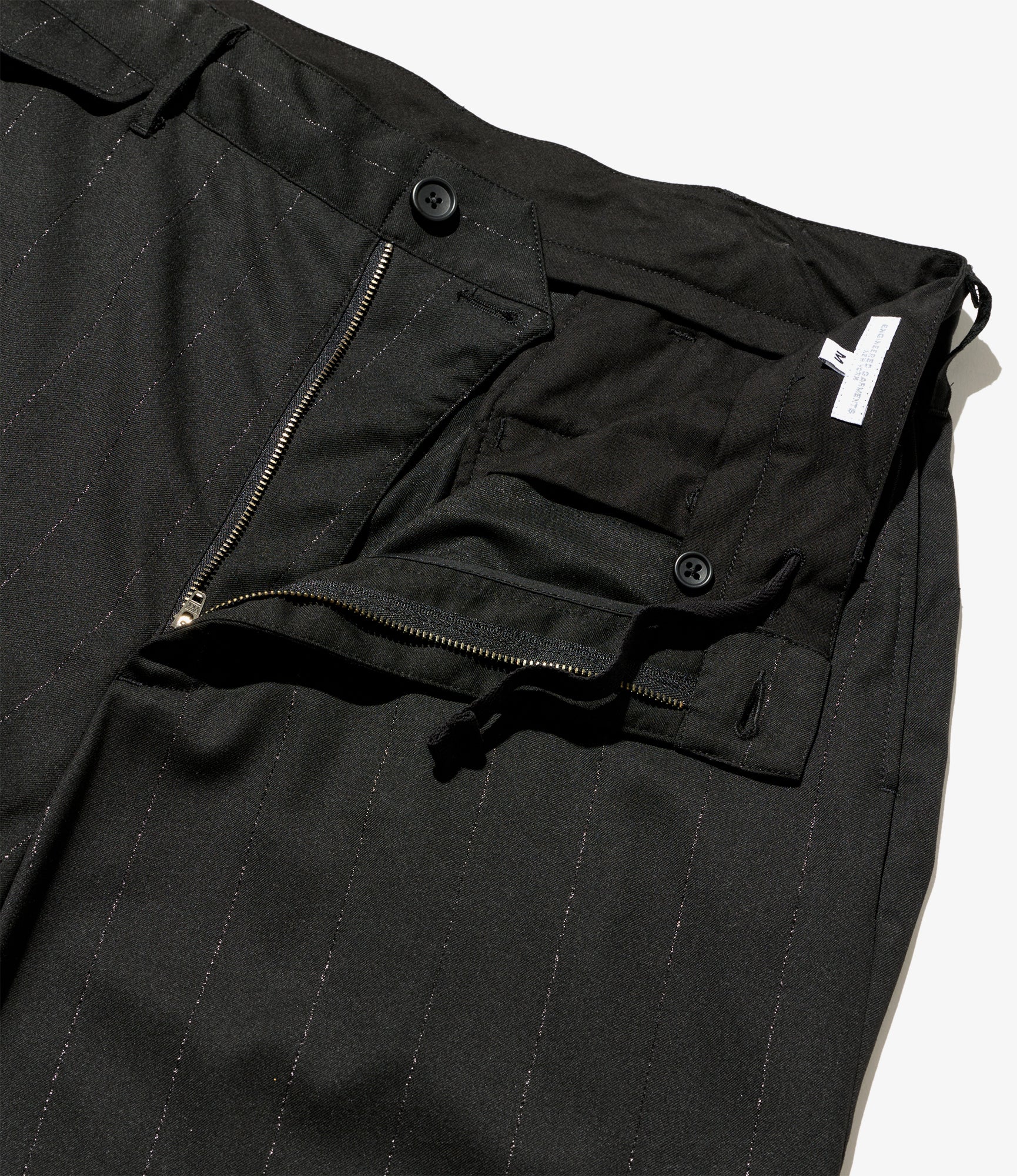 Officer Pant - Black Polyester Lurex Stripe - Image 4