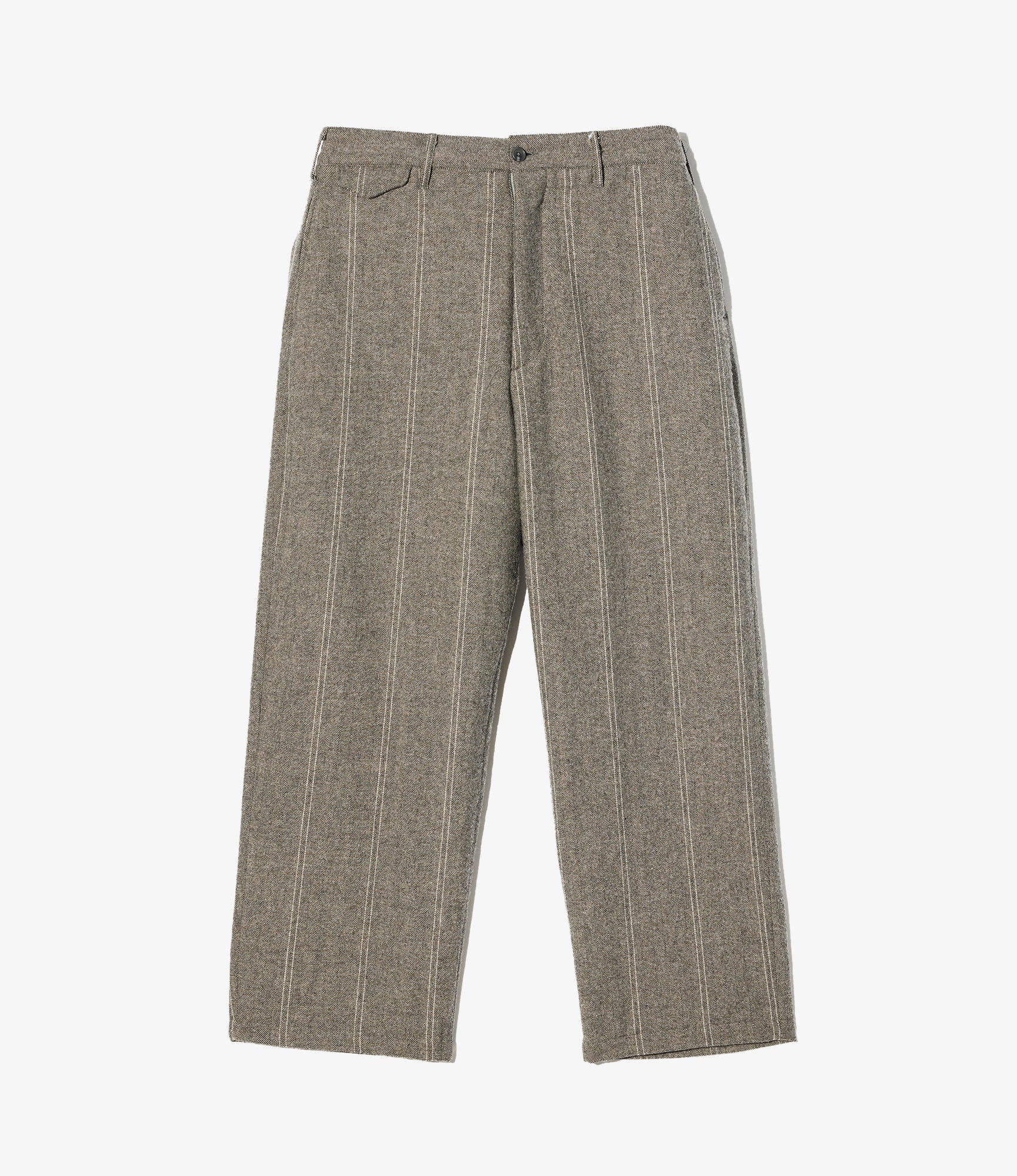 Officer Pant - Lt. Grey Wool Striped HB