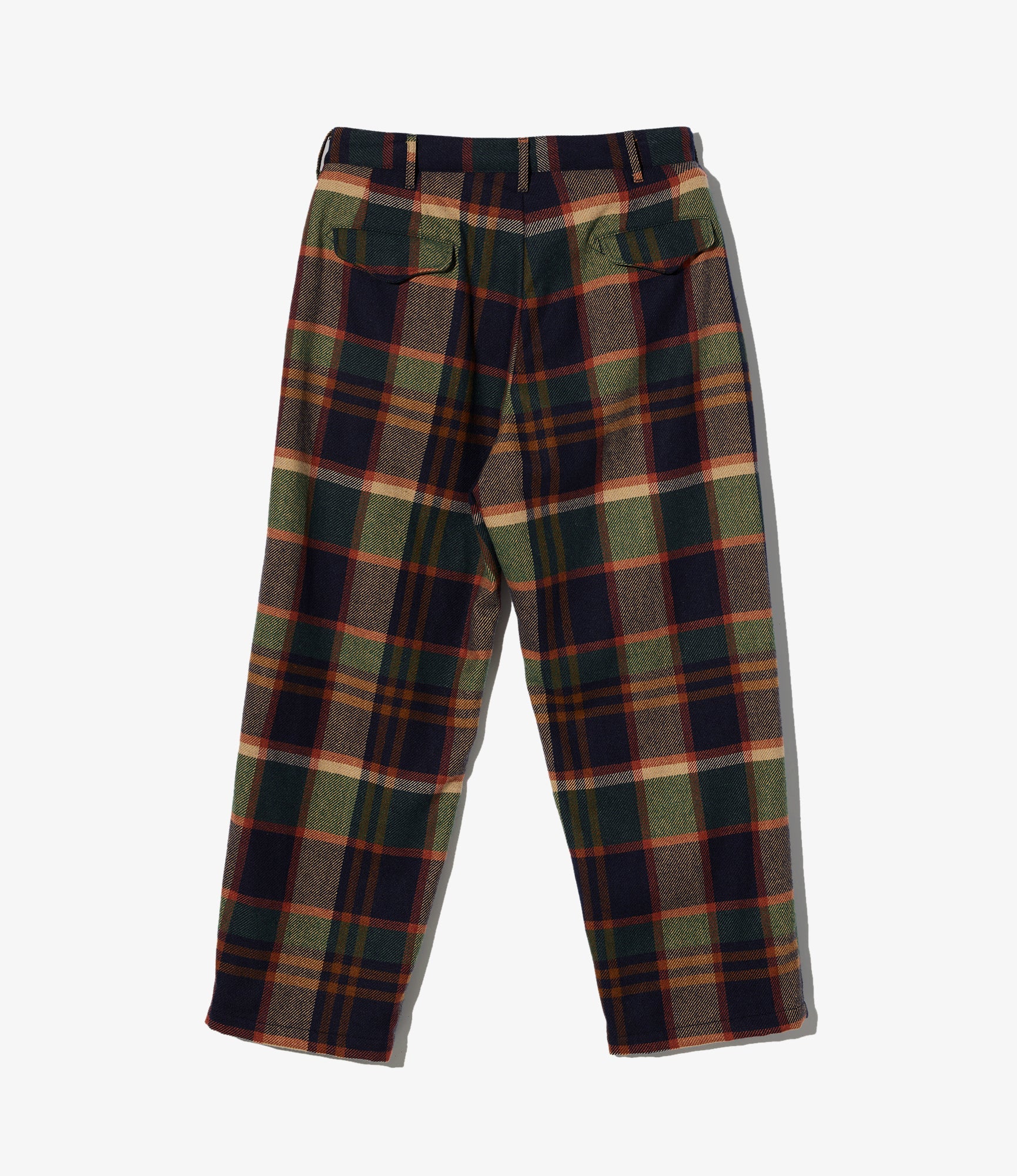Officer Pant - Navy/Brown Heavy Wool Plaid - Image 2