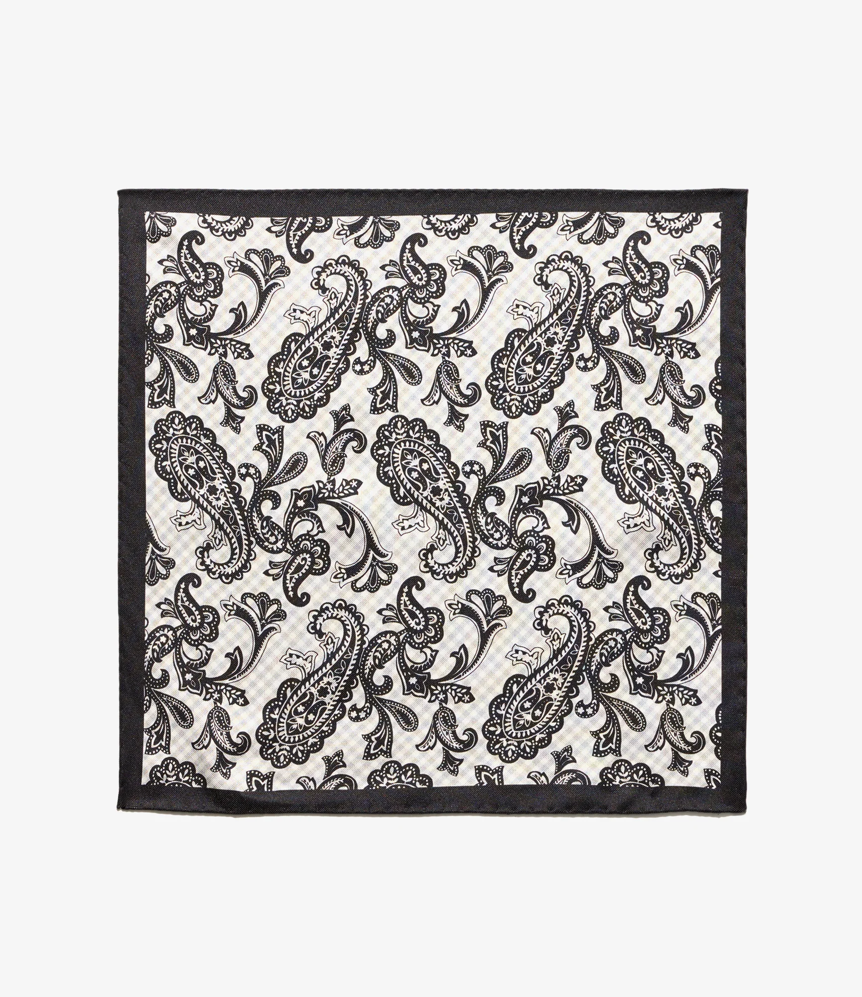 Pocket Square - Black/White Gingham