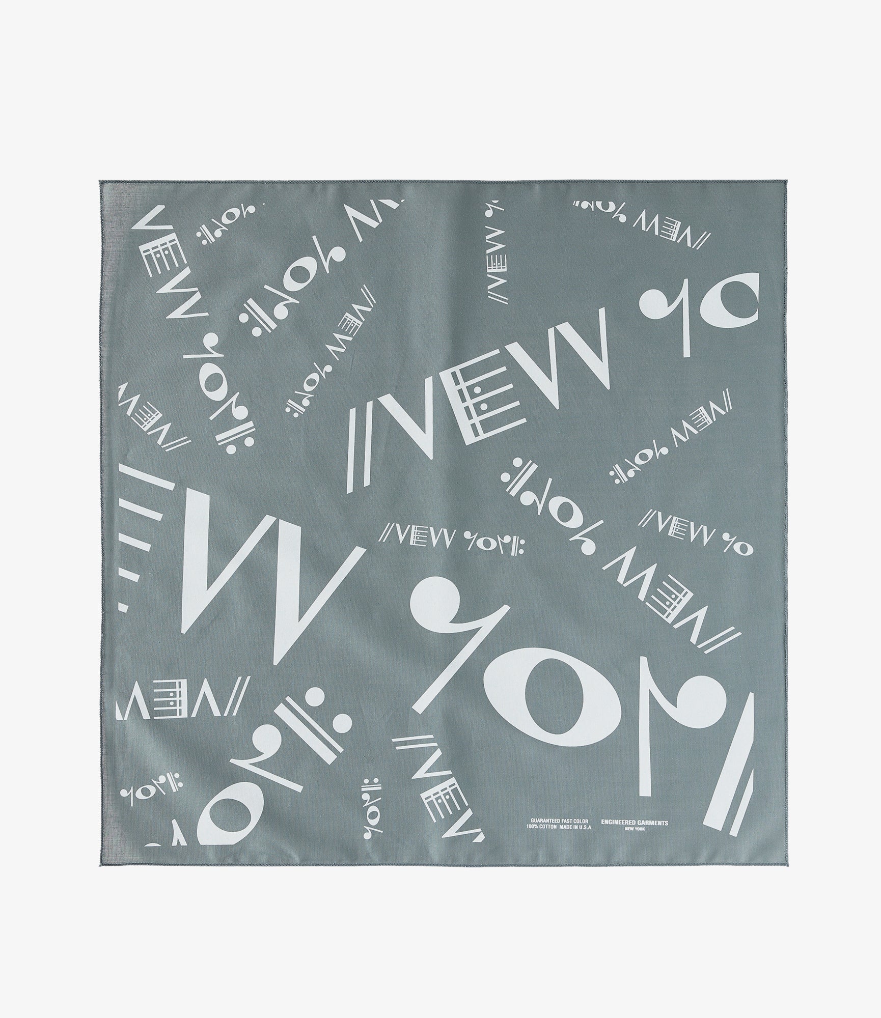Printed Bandana - Grey - NY