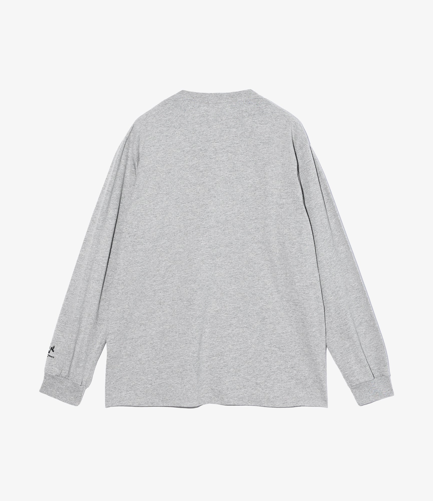 Printed Cross Crew L/S Neck T-Shirt - Grey - Piano - Image 2