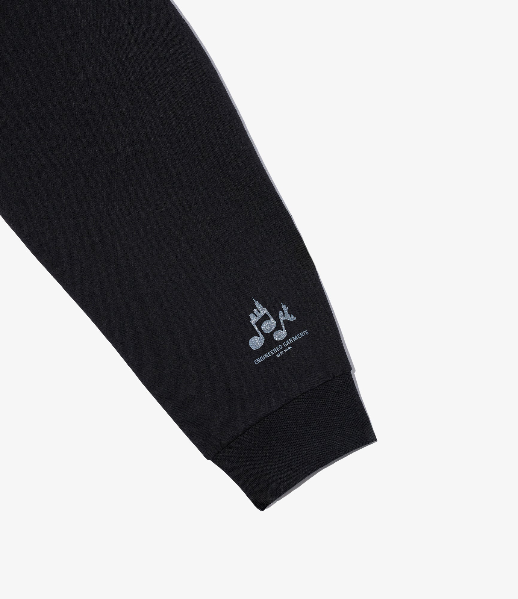 Printed Cross Crew L/S Neck T-Shirt - Black - Sound - Image 3