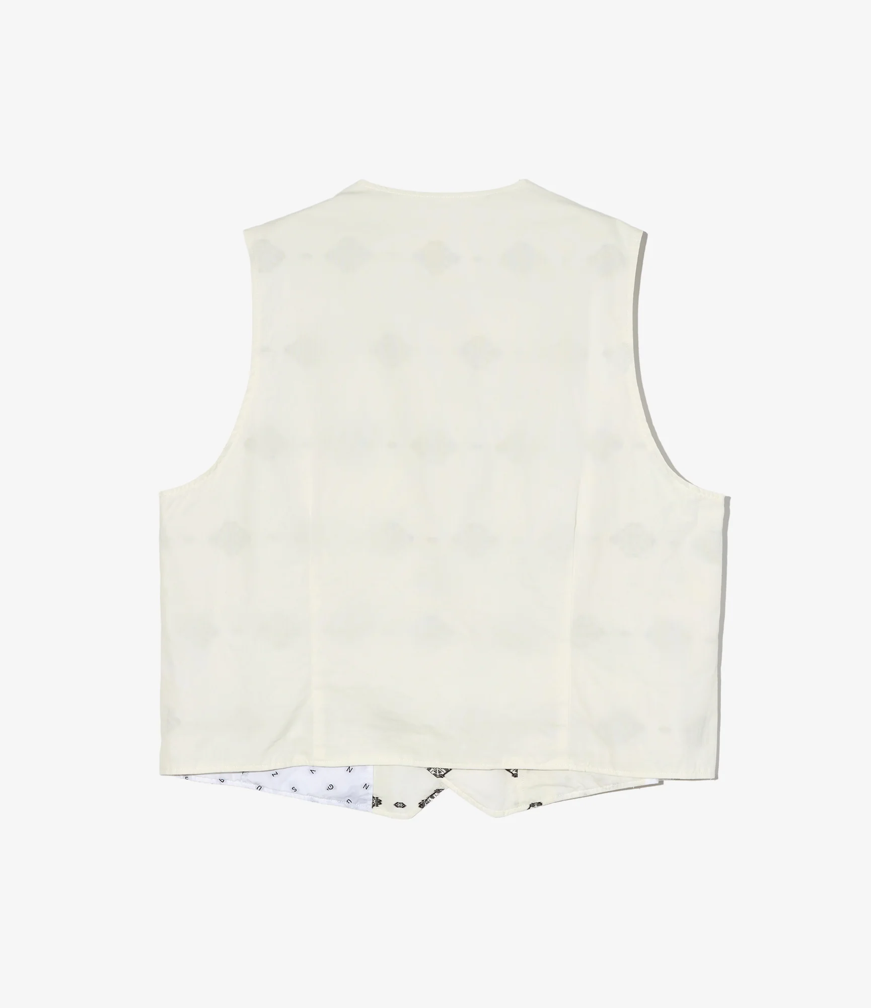 Reversible Vest - White Cotton Heavy Poplin - Image 2