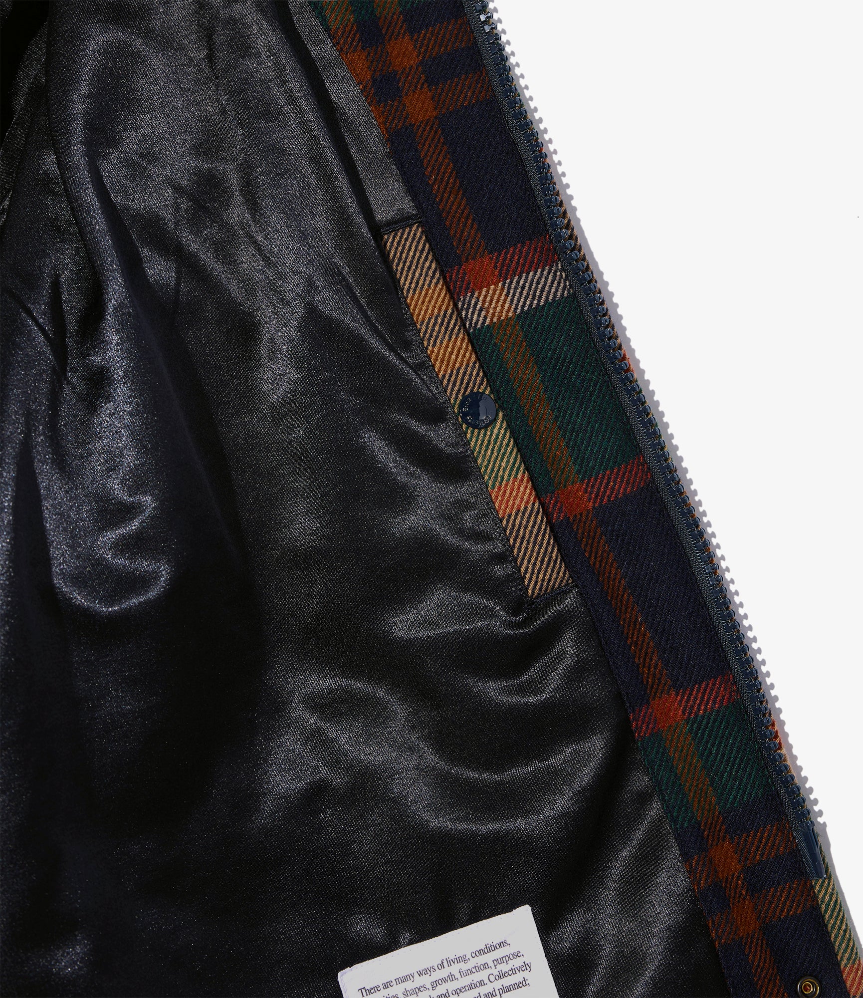 SAS Jacket - Navy/Brown Heavy Wool Plaid - Image 4