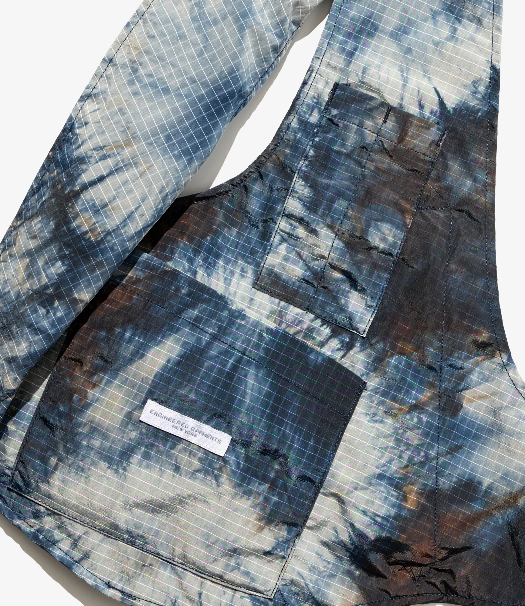 Shoulder Vest - Navy Nylon Tie Dye Print Ripstop - Image 3