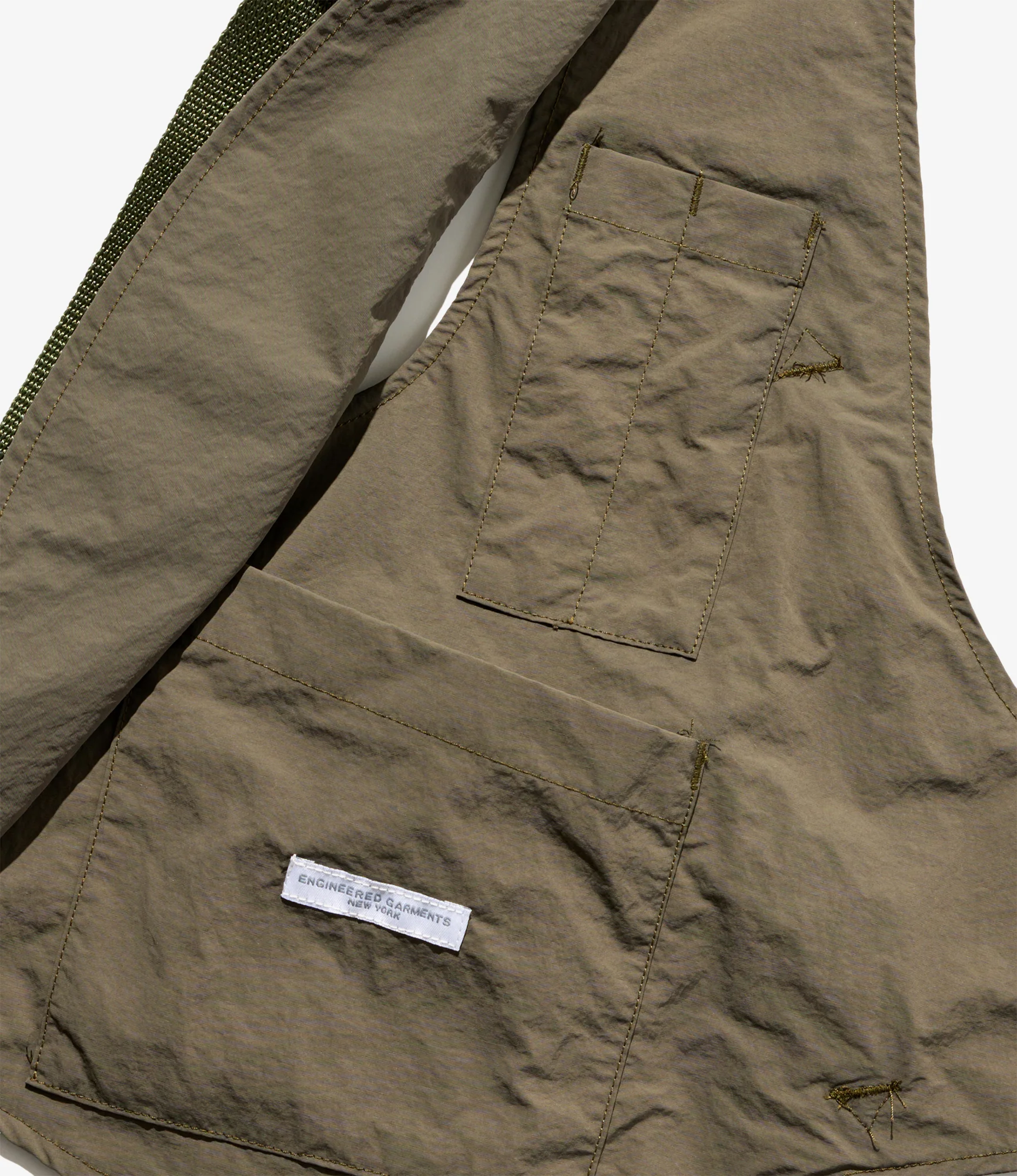 Shoulder Vest - Olive Polyester Taslan - Image 3