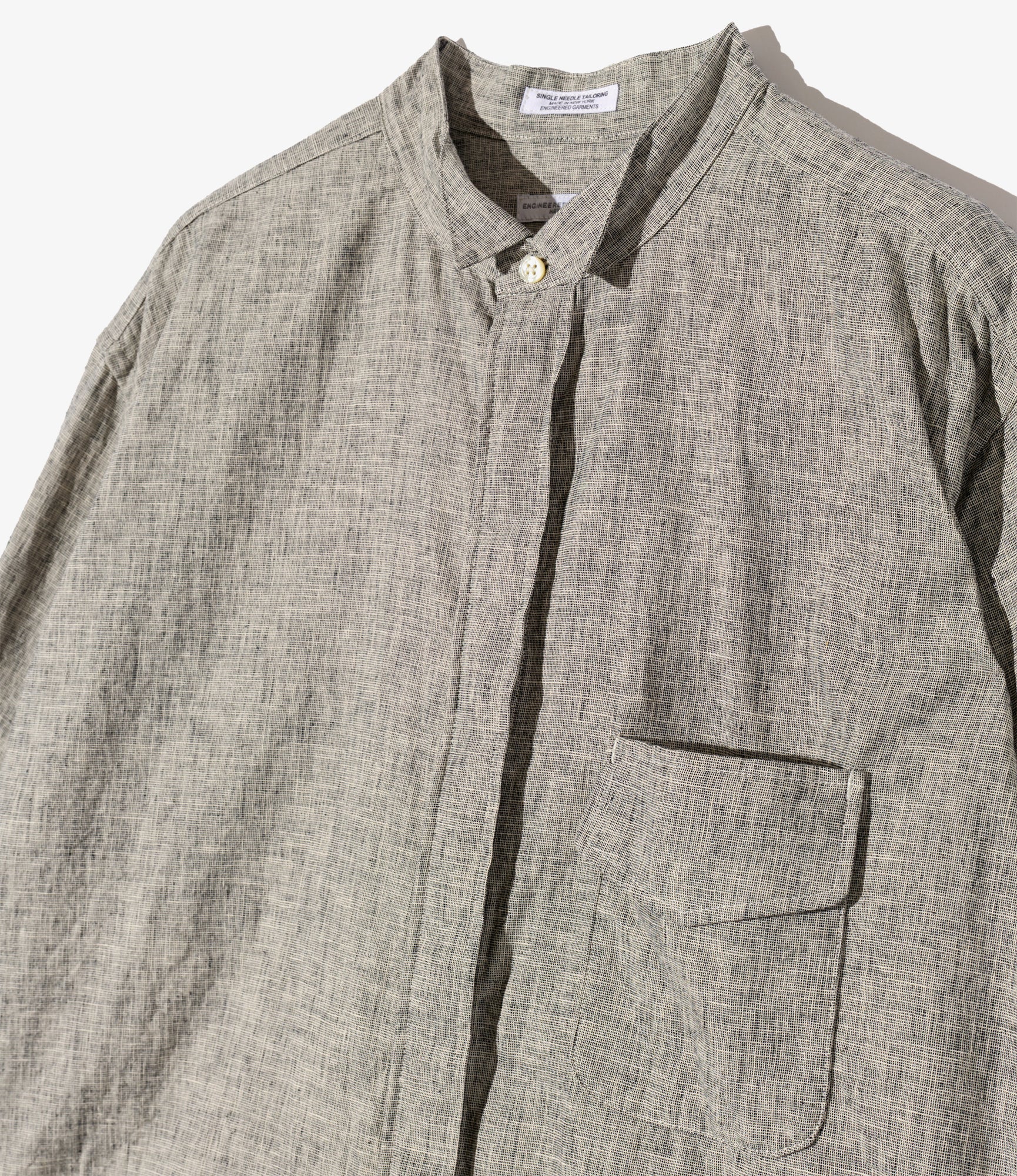 Wing Collar Shirt - H. Grey CL Melange - Image 3
