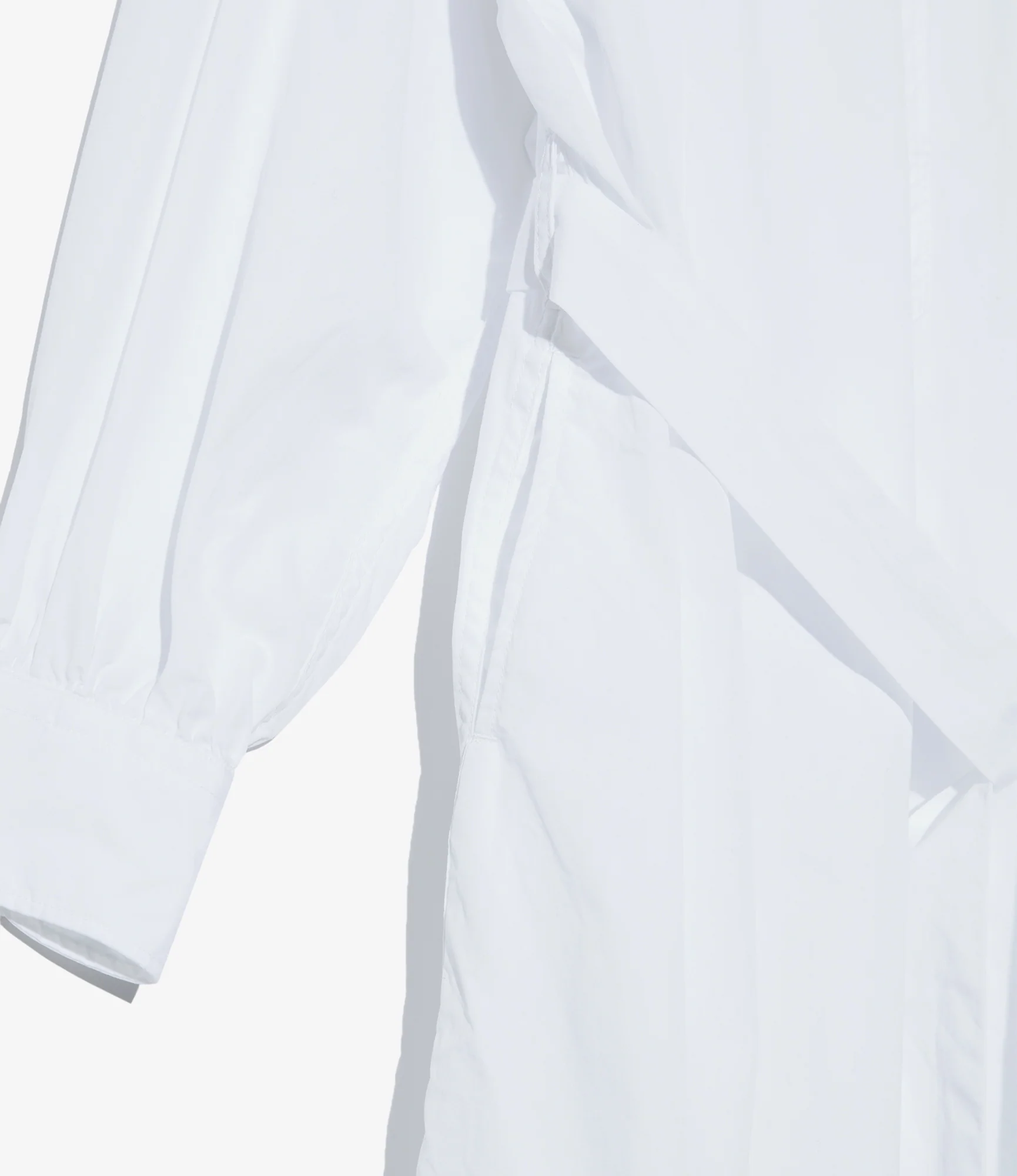Women's Banded Painter Dress - White 100's 2Ply Broadcloth - Image 3