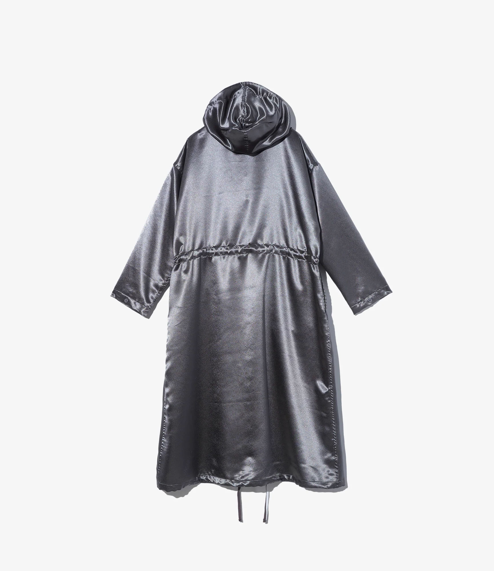 Women's Cagoule Dress - Charcoal Polyester Sateen - Image 2