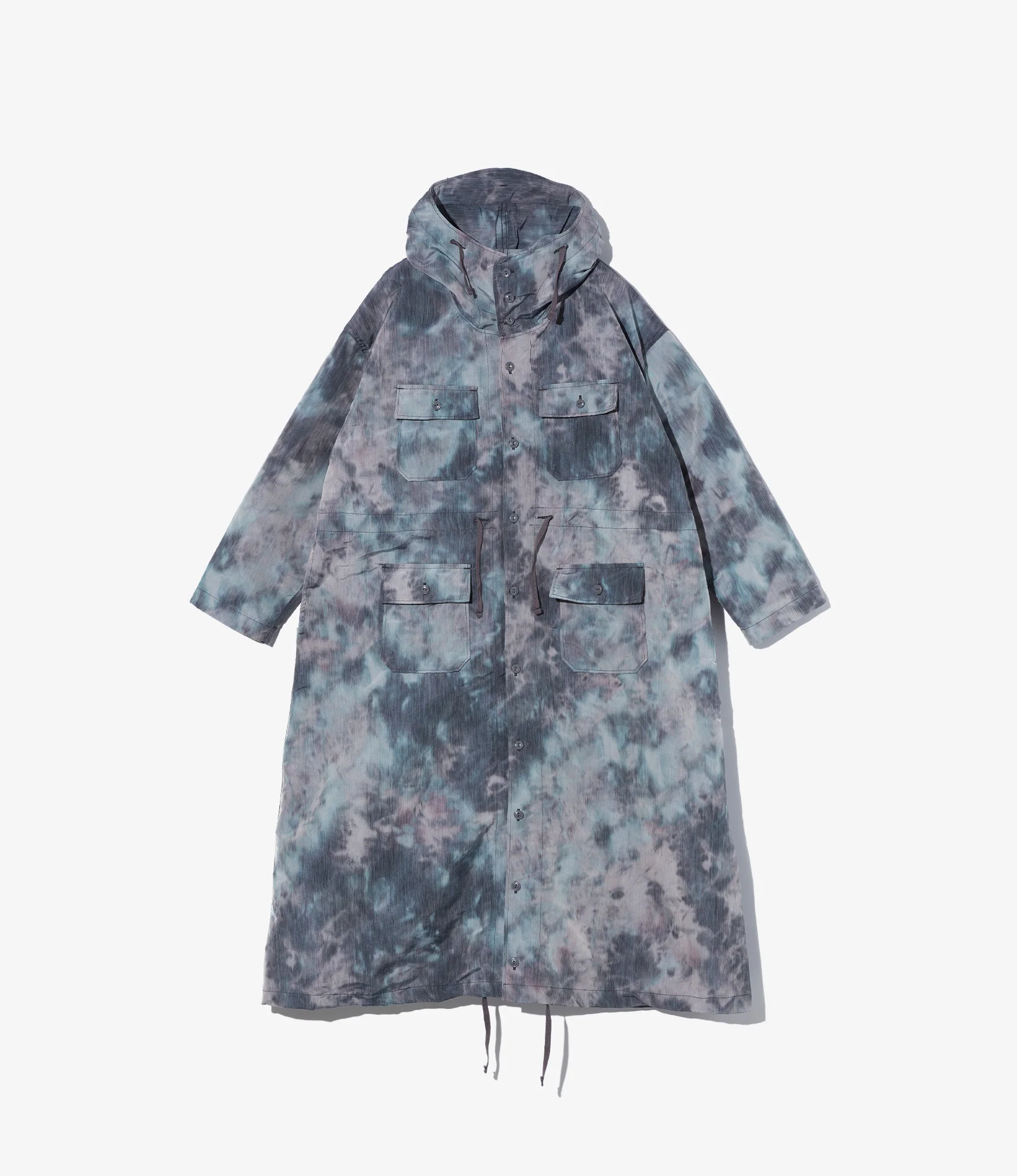 Women's Cagoule Dress - Charcoal Polyester Smoke Print
