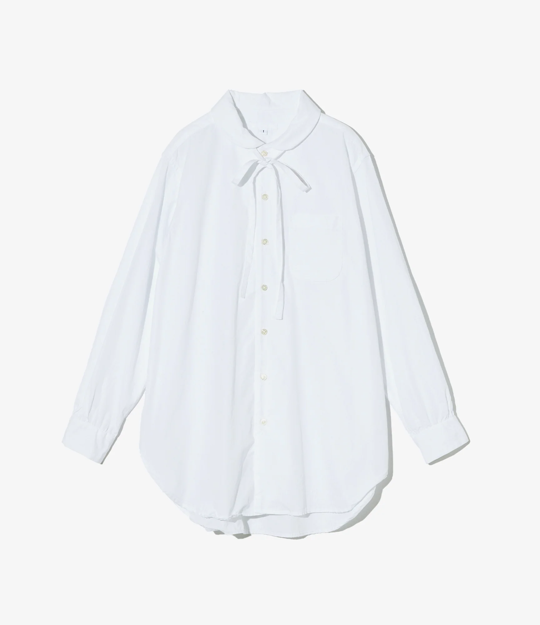 Women's Rounded Collar Shirt - White 100's 2 Ply Broadcloth
