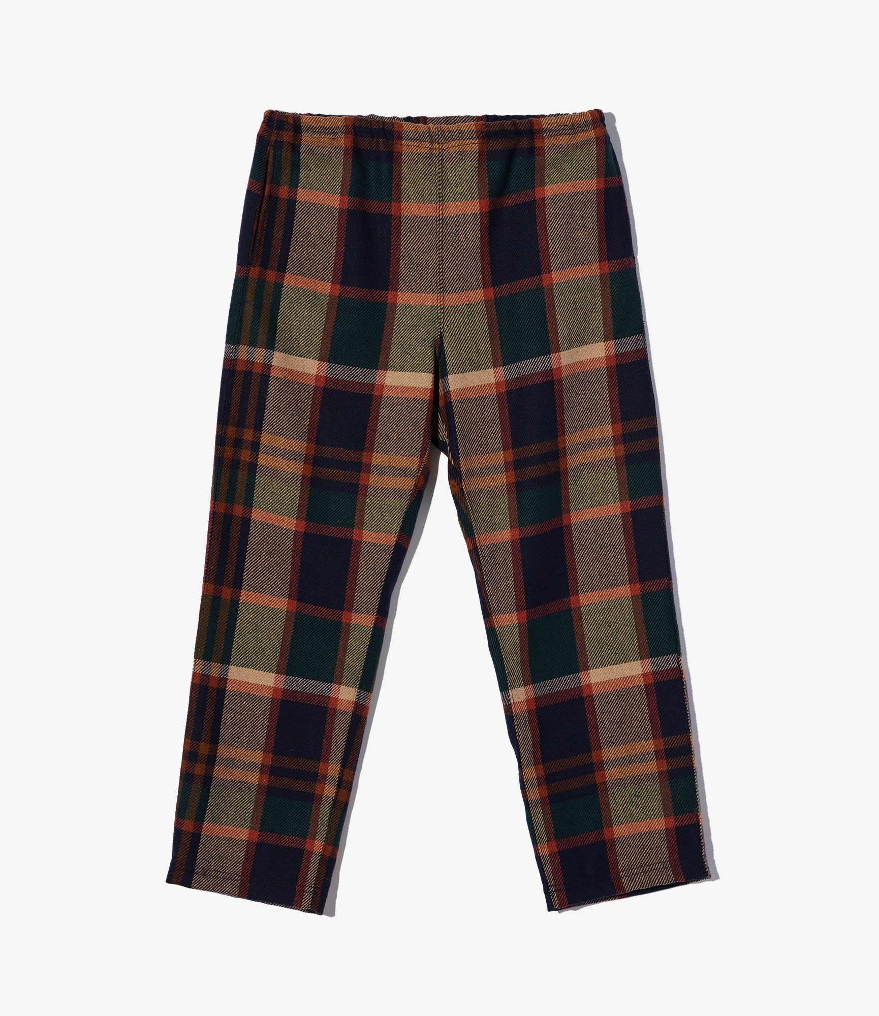 Women's STK Pant - Navy/Brown Heavy Wool Plaid
