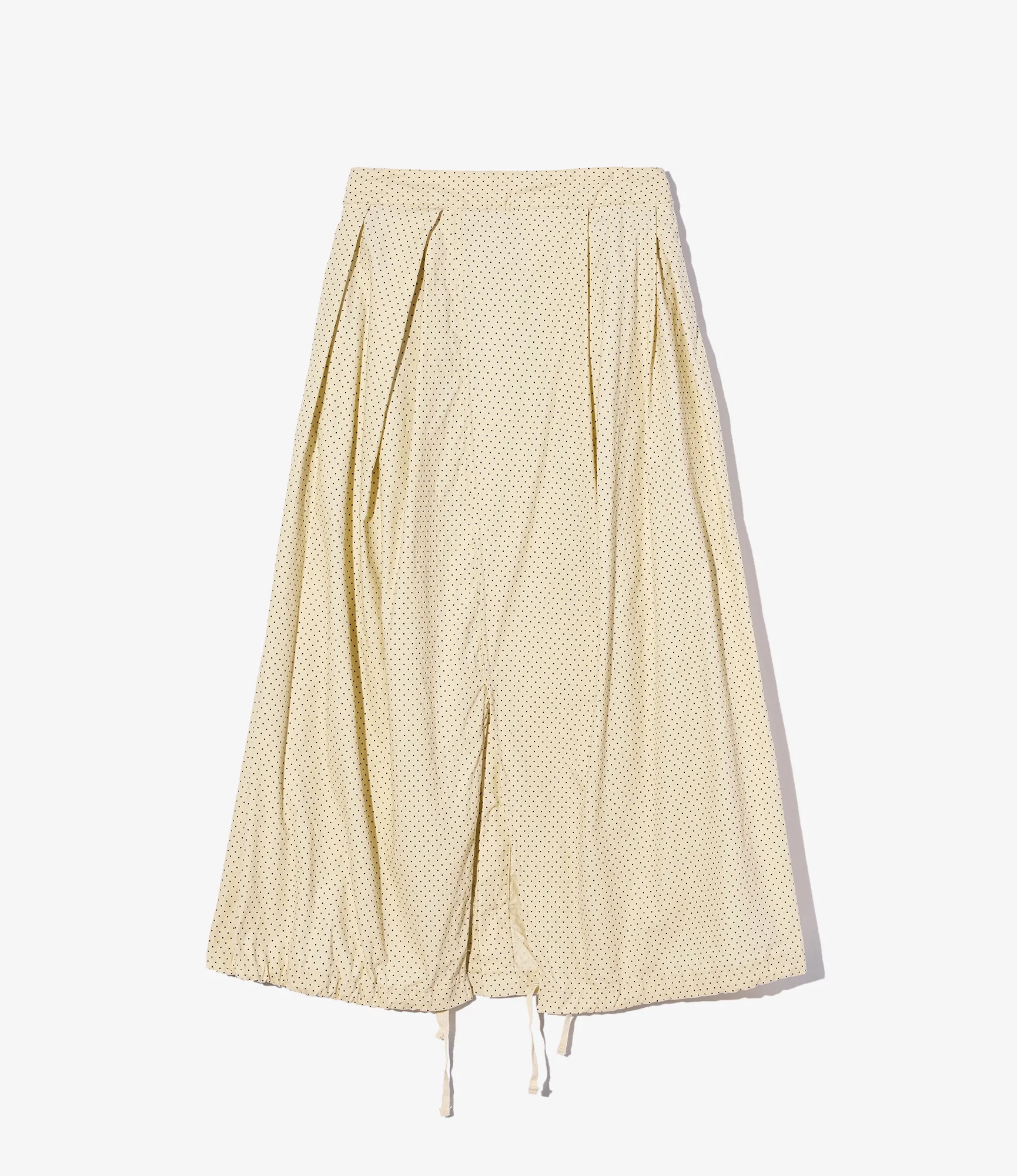 Women's Tuck Skirt - Ivory 21W Corduroy Polka Dot Print - Image 2