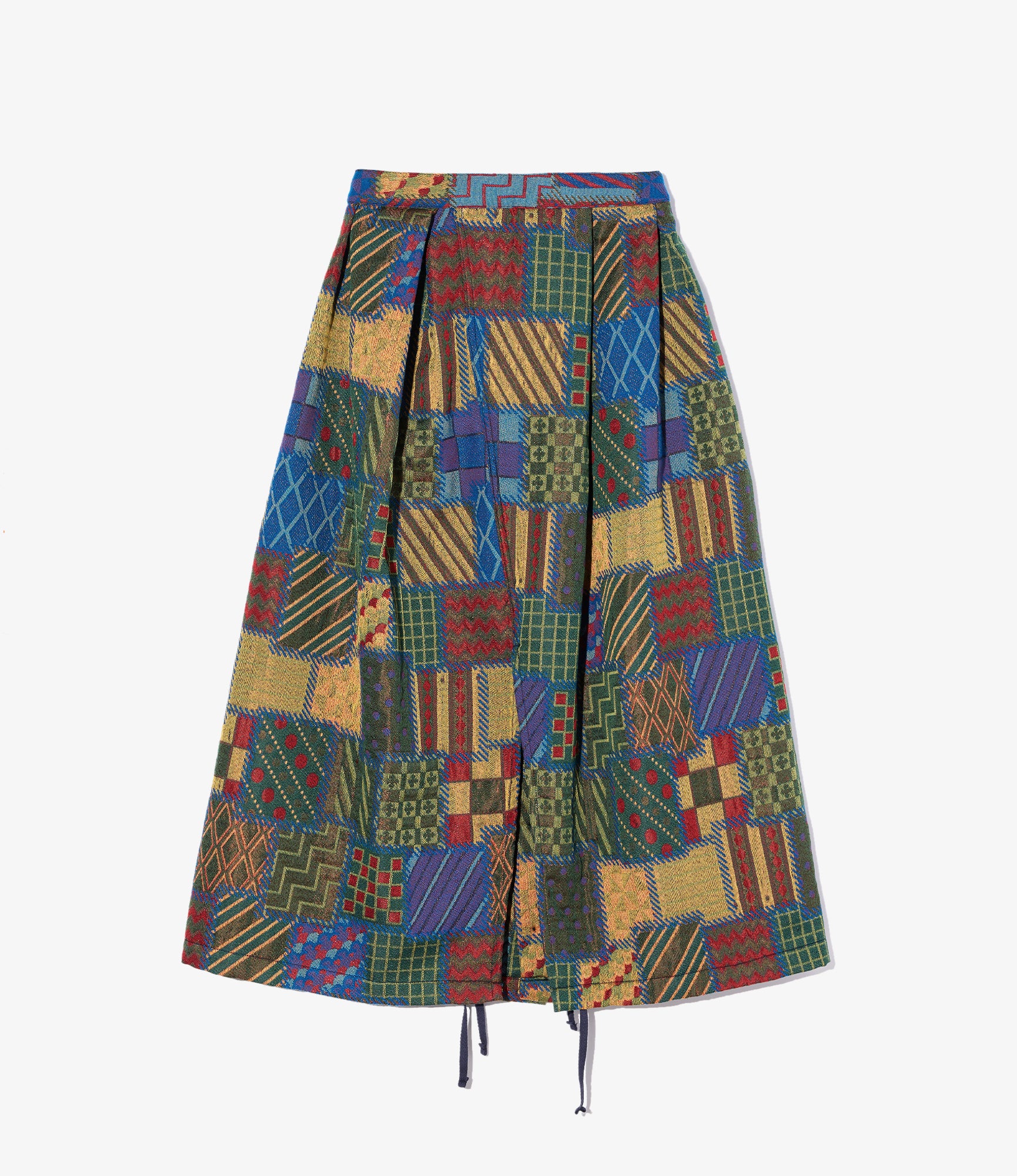 Women's Tuck Skirt - Multi Color Geometric PW Jq. - Image 2