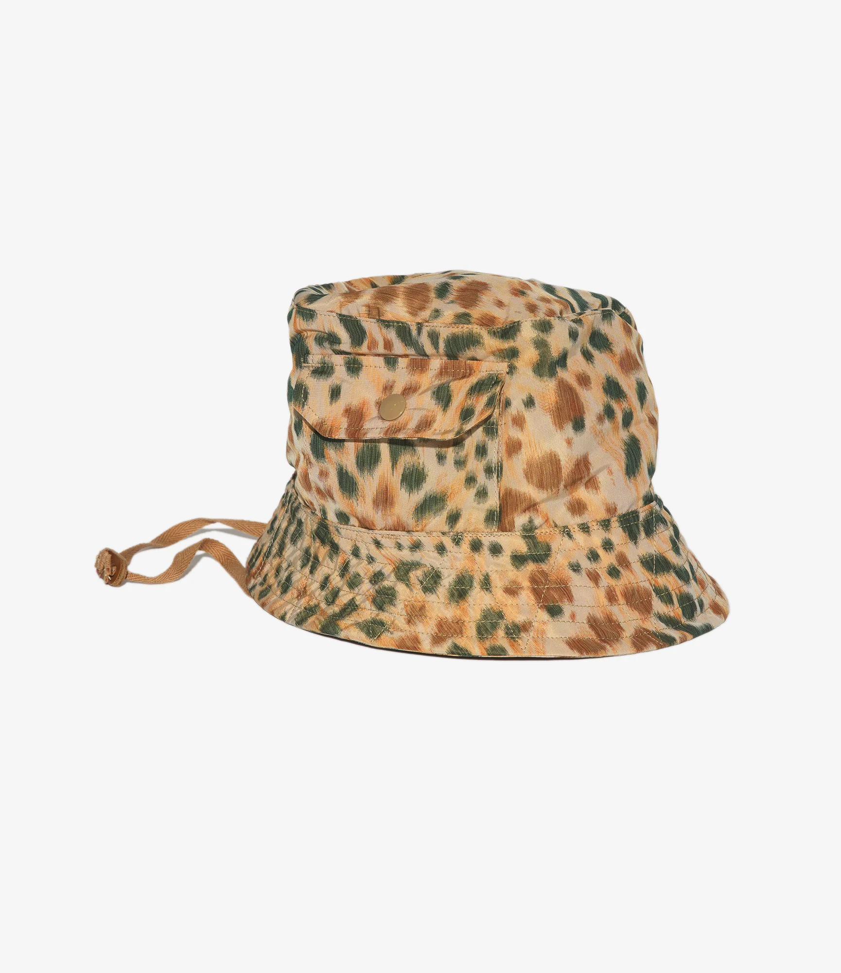 Explorer Hat - Brown Polyester Leopard Print