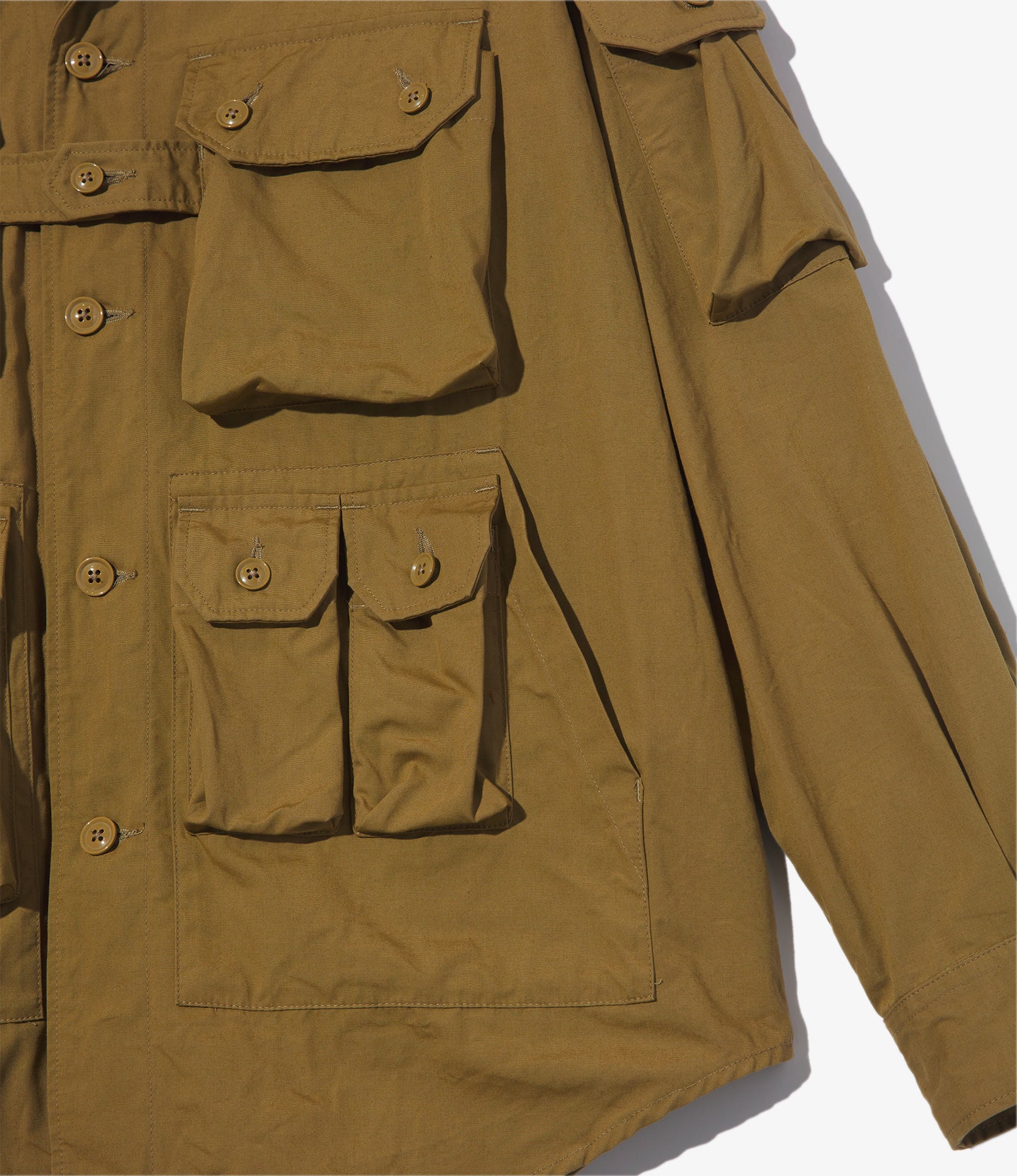 Explorer Shirt Jacket - Dk. Khaki Cotton Crosgrain - Image 2
