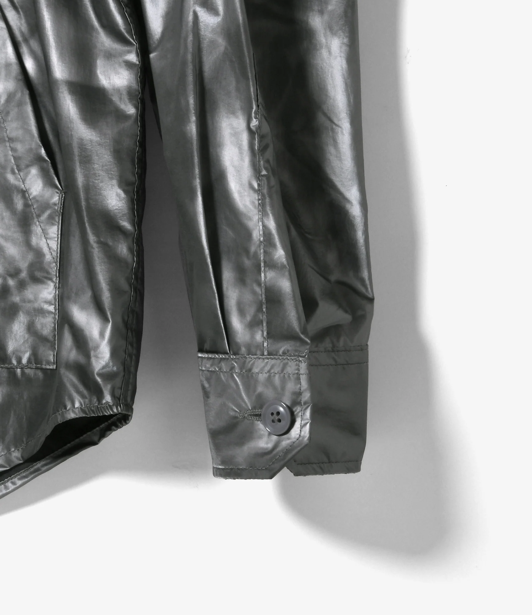 Explorer Shirt Jacket - Silver Nylon Shadow Print - Image 4