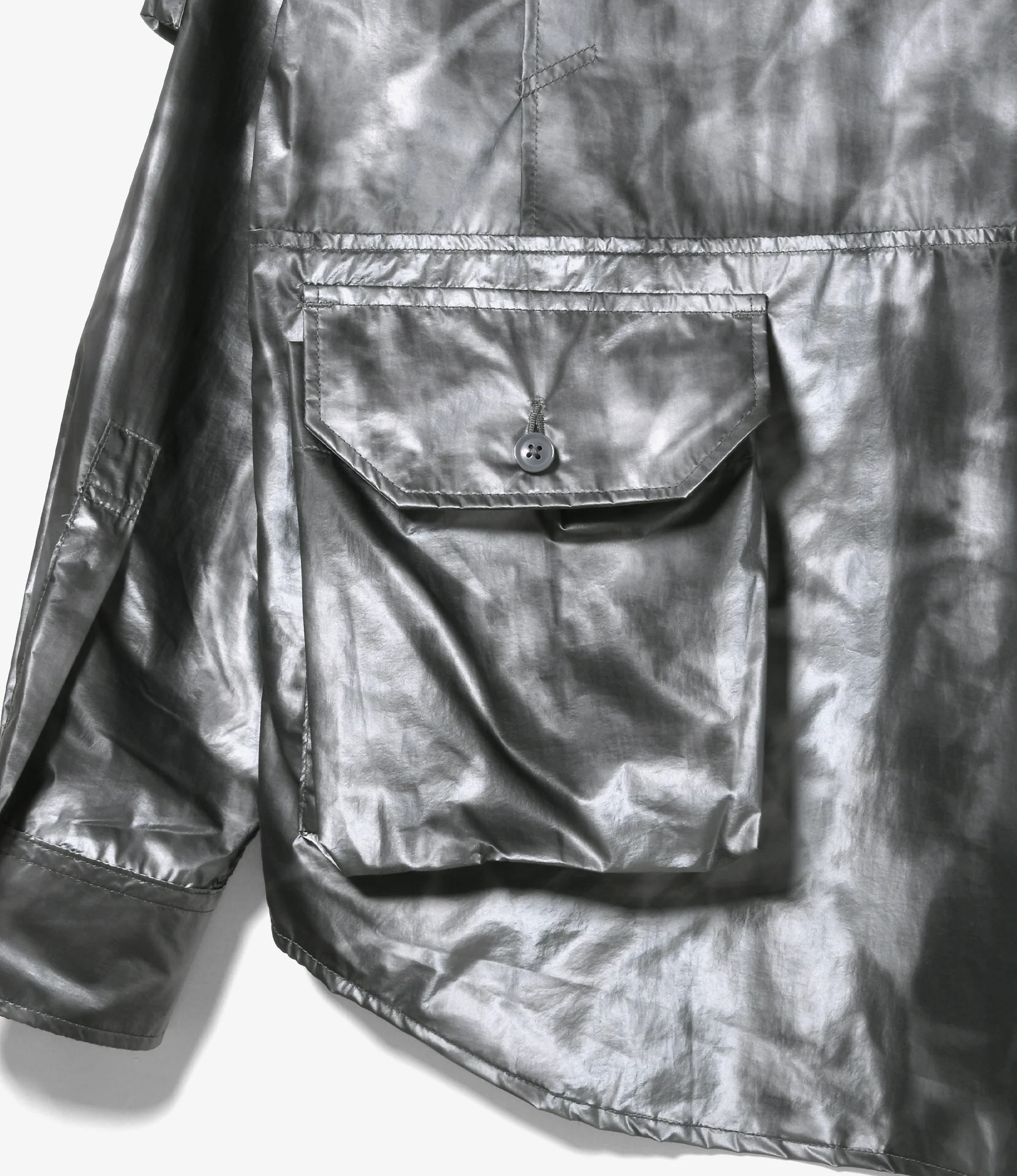 Explorer Shirt Jacket - Silver Nylon Shadow Print - Image 6