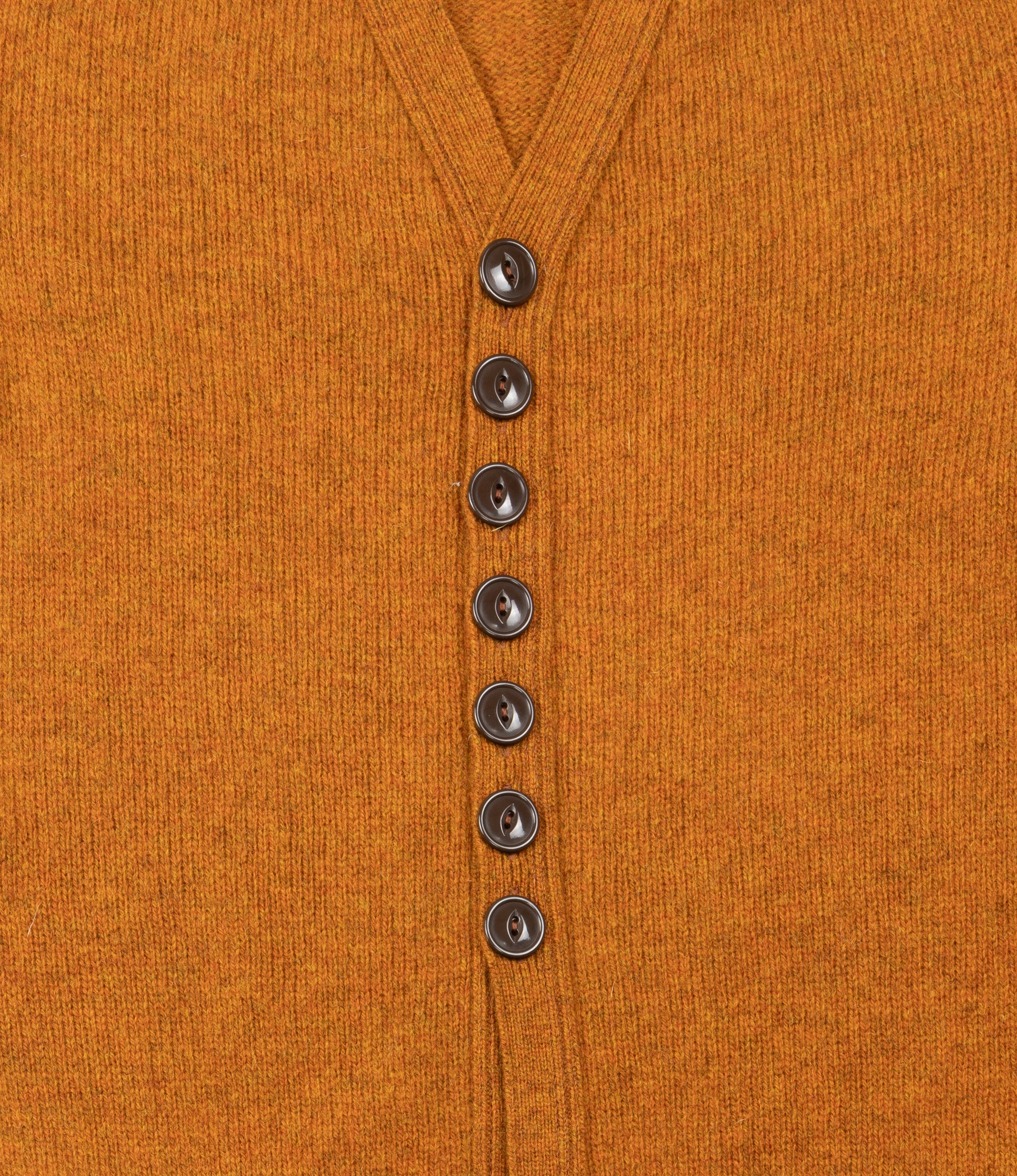 Fisherman Shetland Cardigan - Orange - Image 4