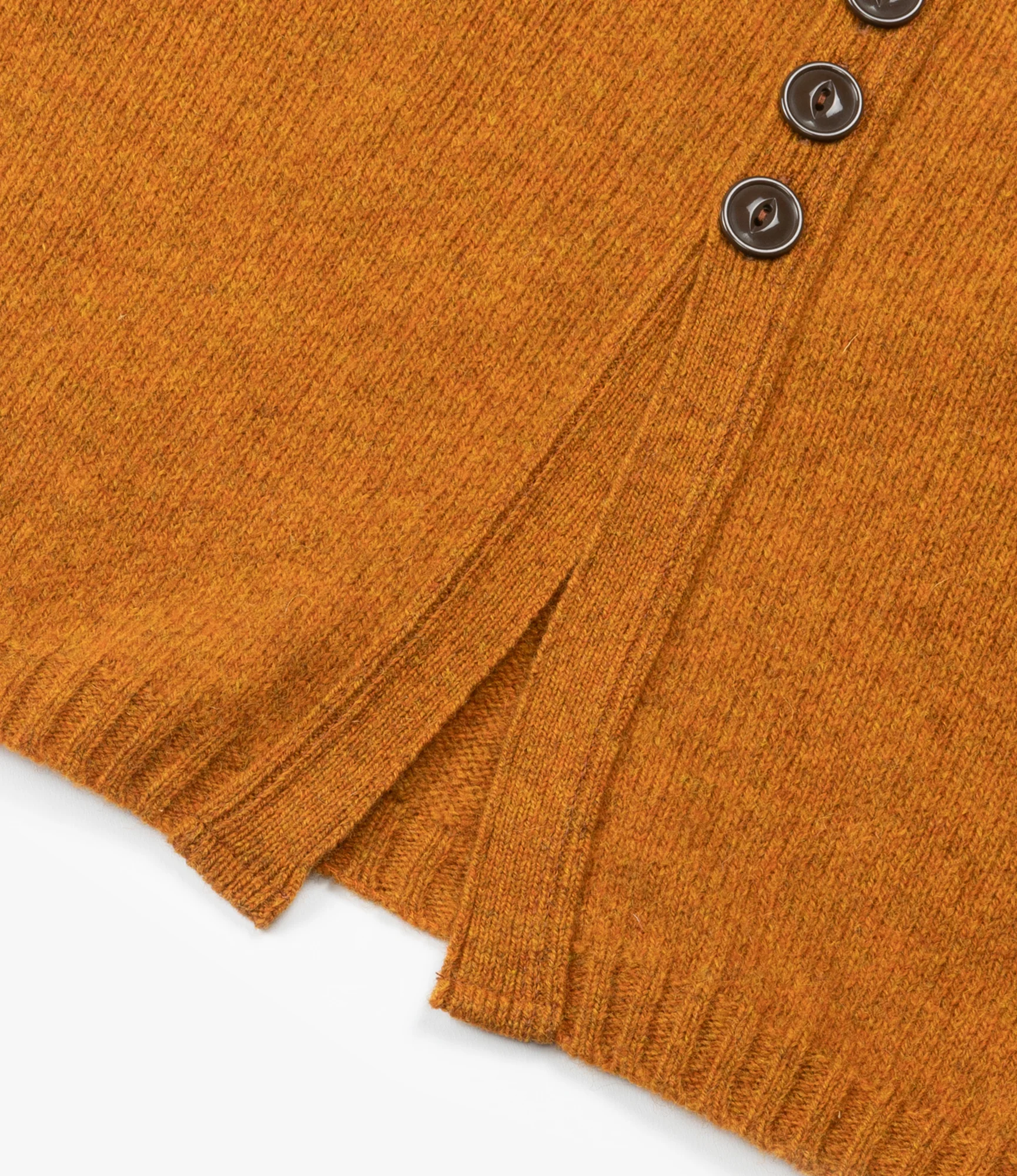 Fisherman Shetland Cardigan - Orange - Image 6