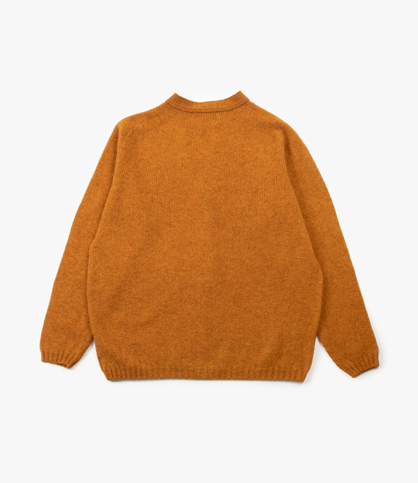 Fisherman Shetland Cardigan - Orange - Image 7