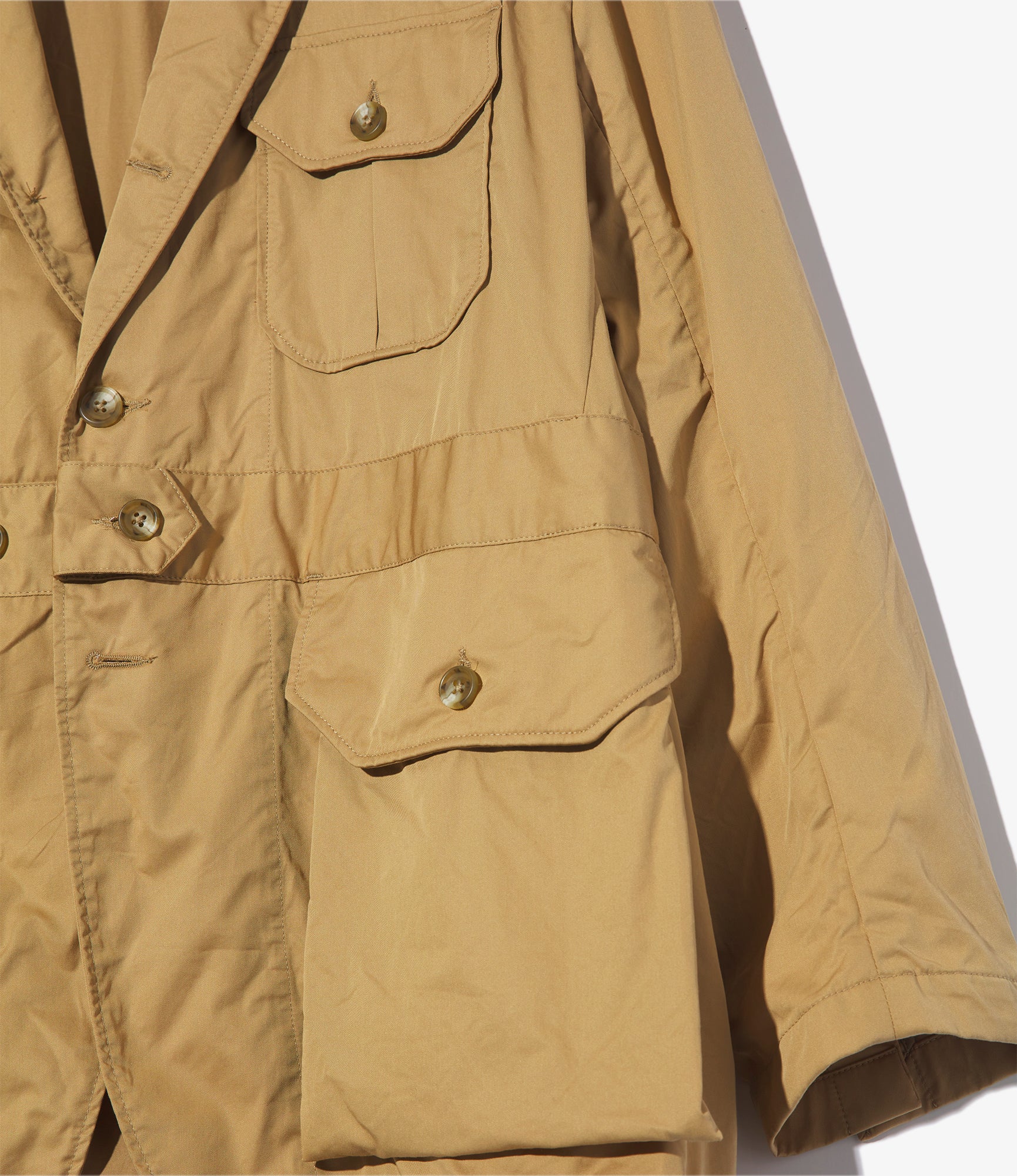 Folk Jacket - Khaki Cotton Superfine Poplin - Image 2