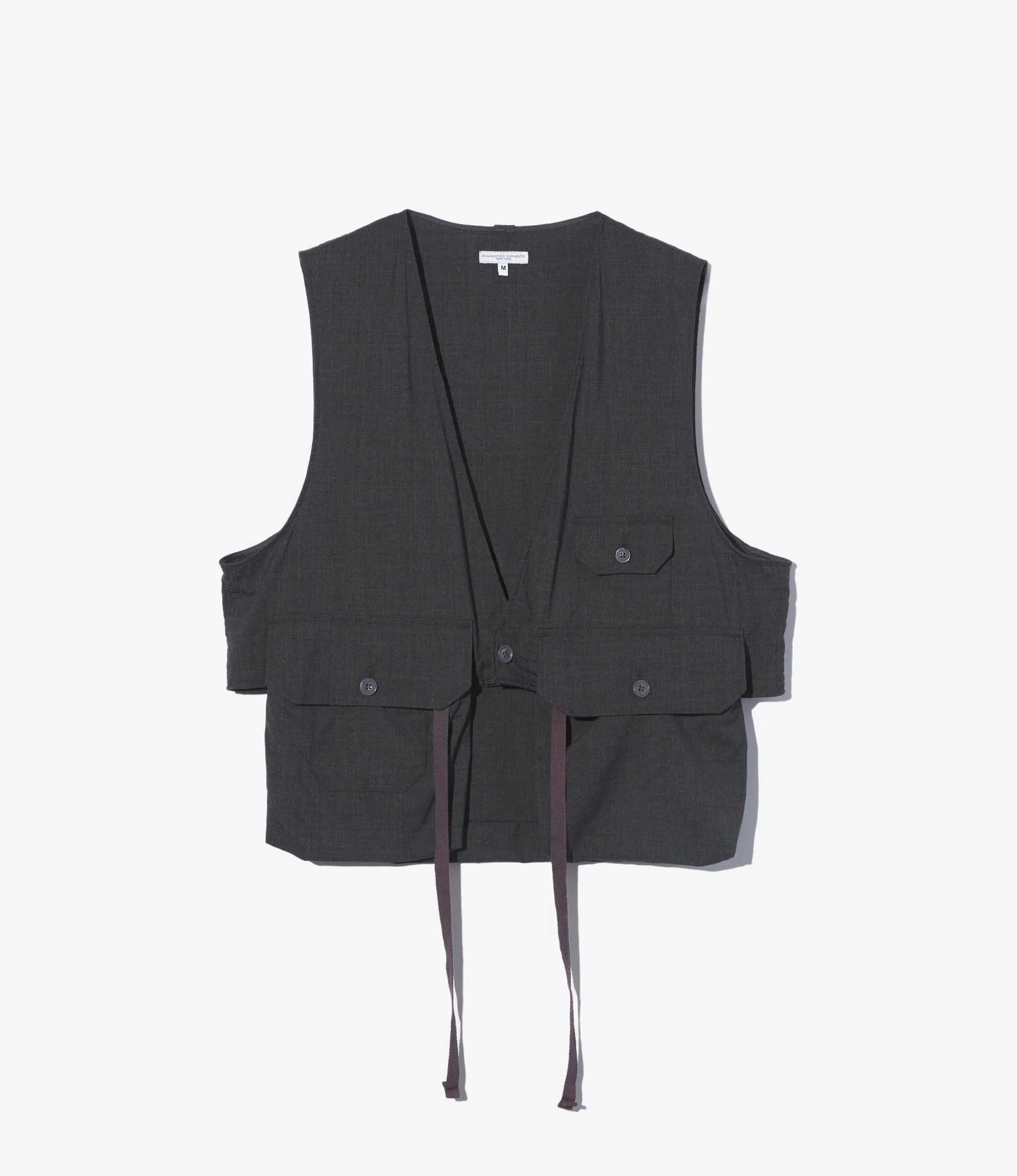 Fowl Vest - Charcoal Tropical Wool