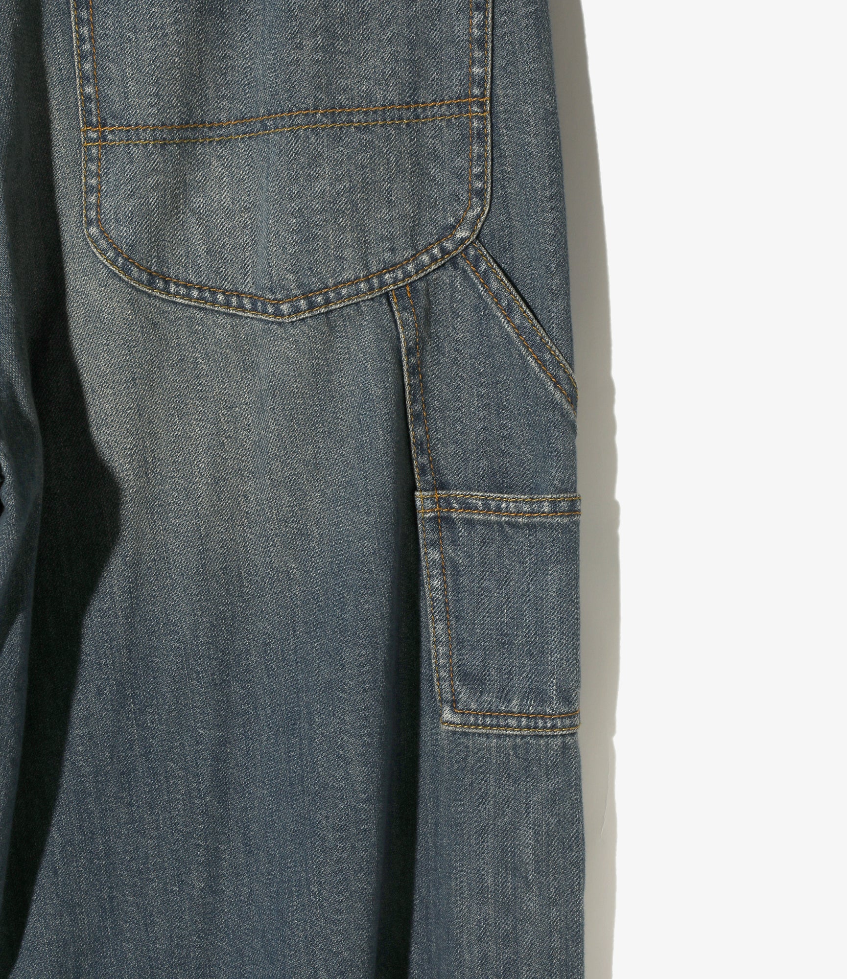 Frill Painter Pants - Indigo - Denim - Image 2
