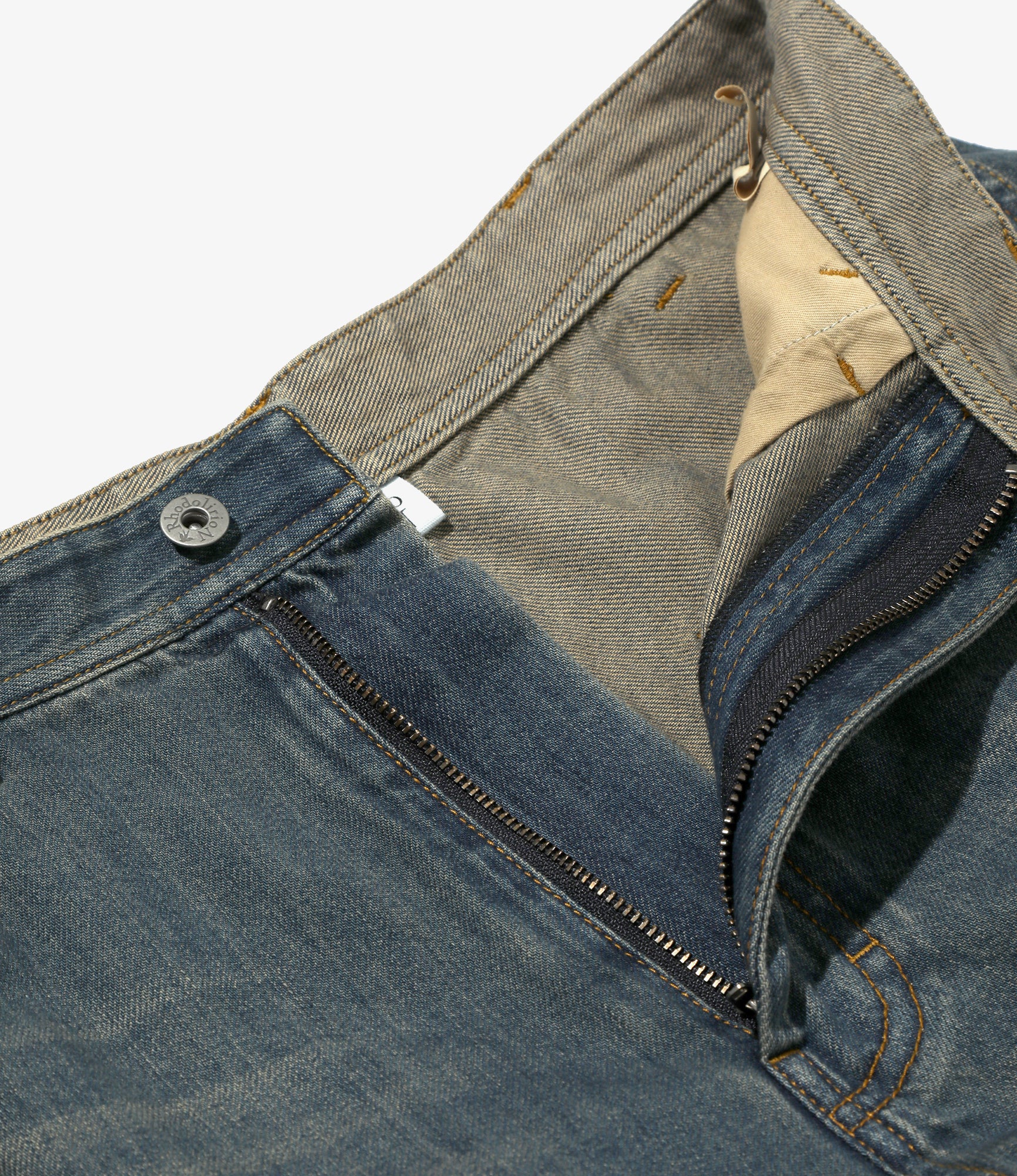 Frill Painter Pants - Indigo - Denim - Image 3