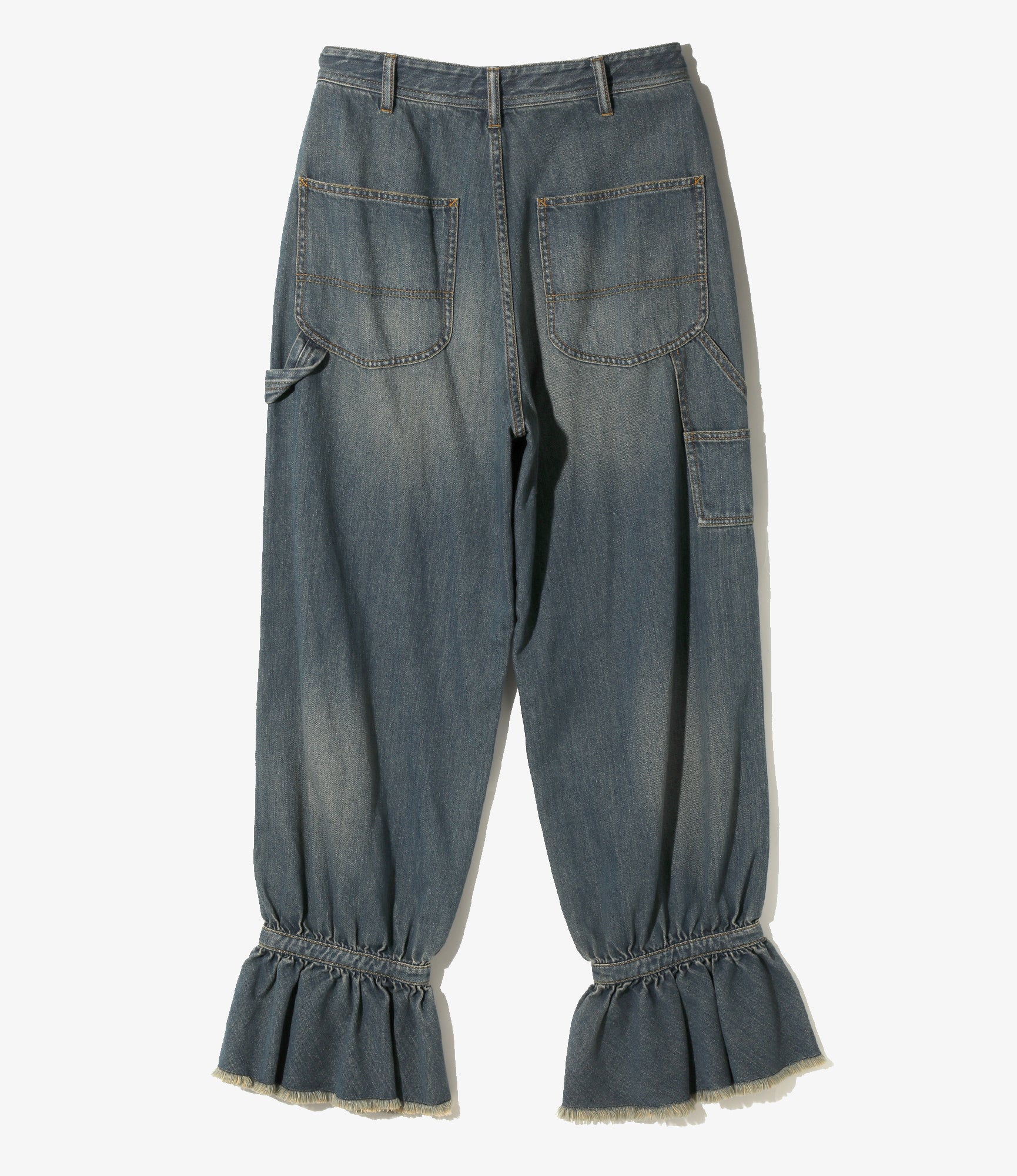Frill Painter Pants - Indigo - Denim - Image 5