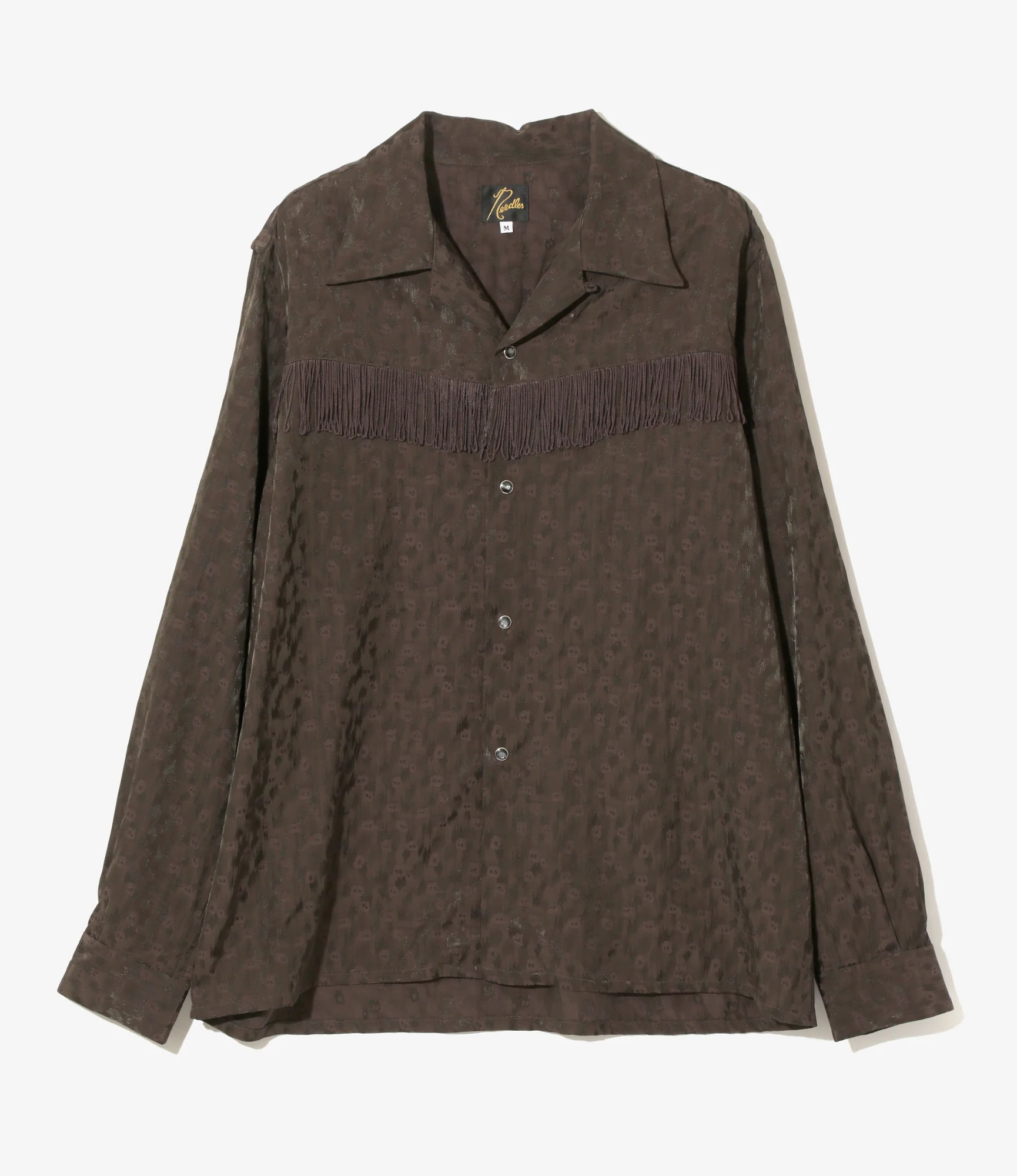 Fringe Shirt - Dk.Brown - R/C Leopard Jacquard
