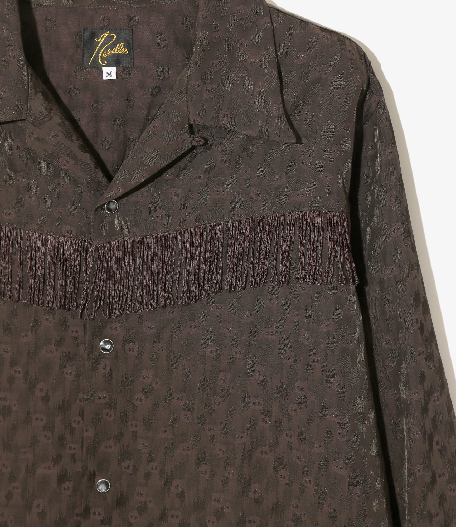 Fringe Shirt - Dk.Brown - R/C Leopard Jacquard - Image 2