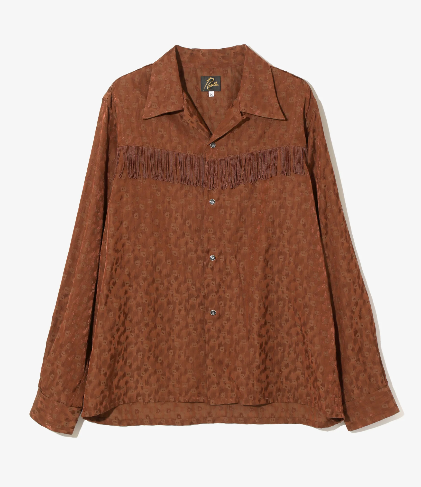 Fringe Shirt - Rust - R/C Leopard Jacquard