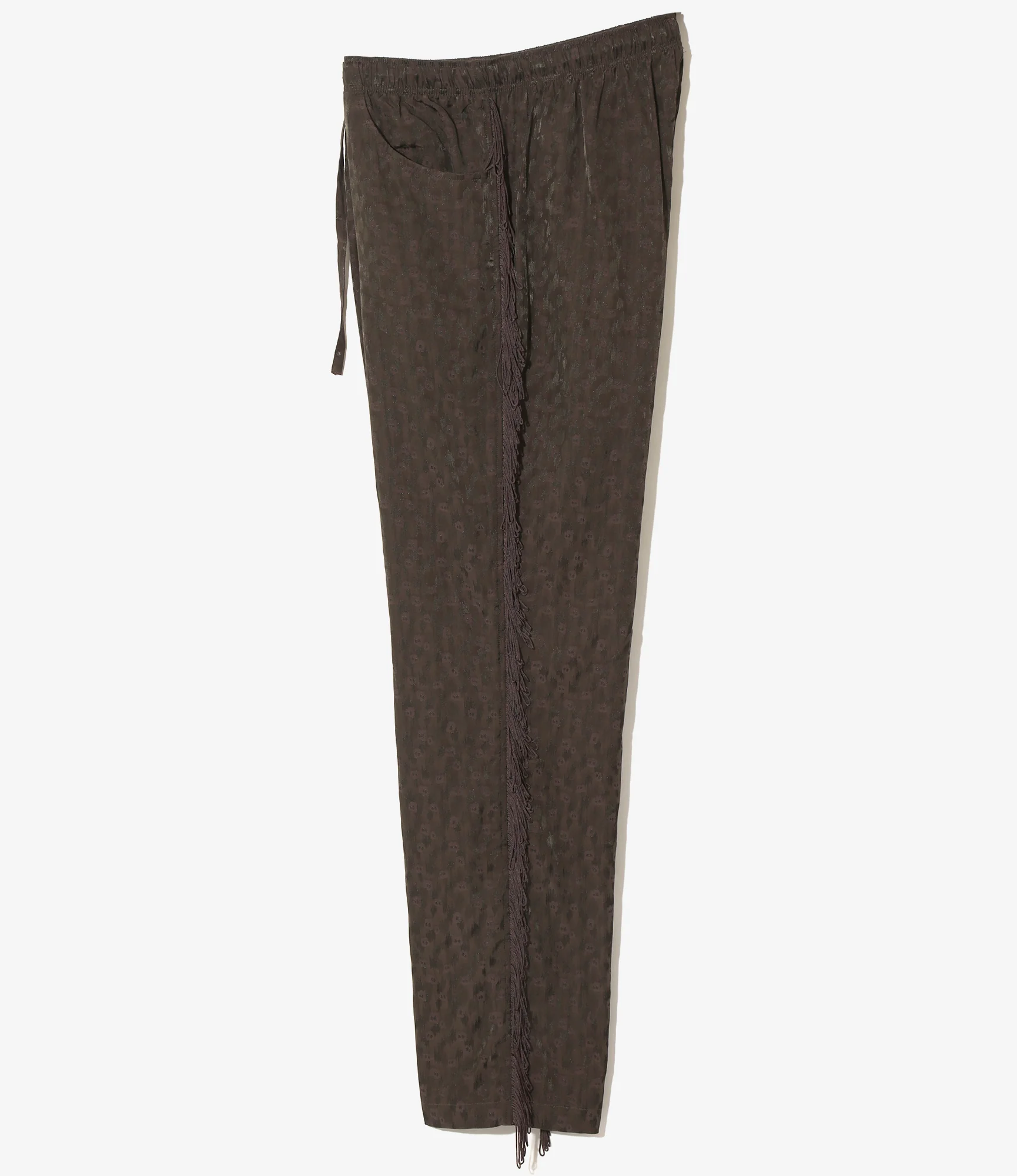 Fringe String Pant - Dk.Brown - R/C Leopard Jacquard - Image 3