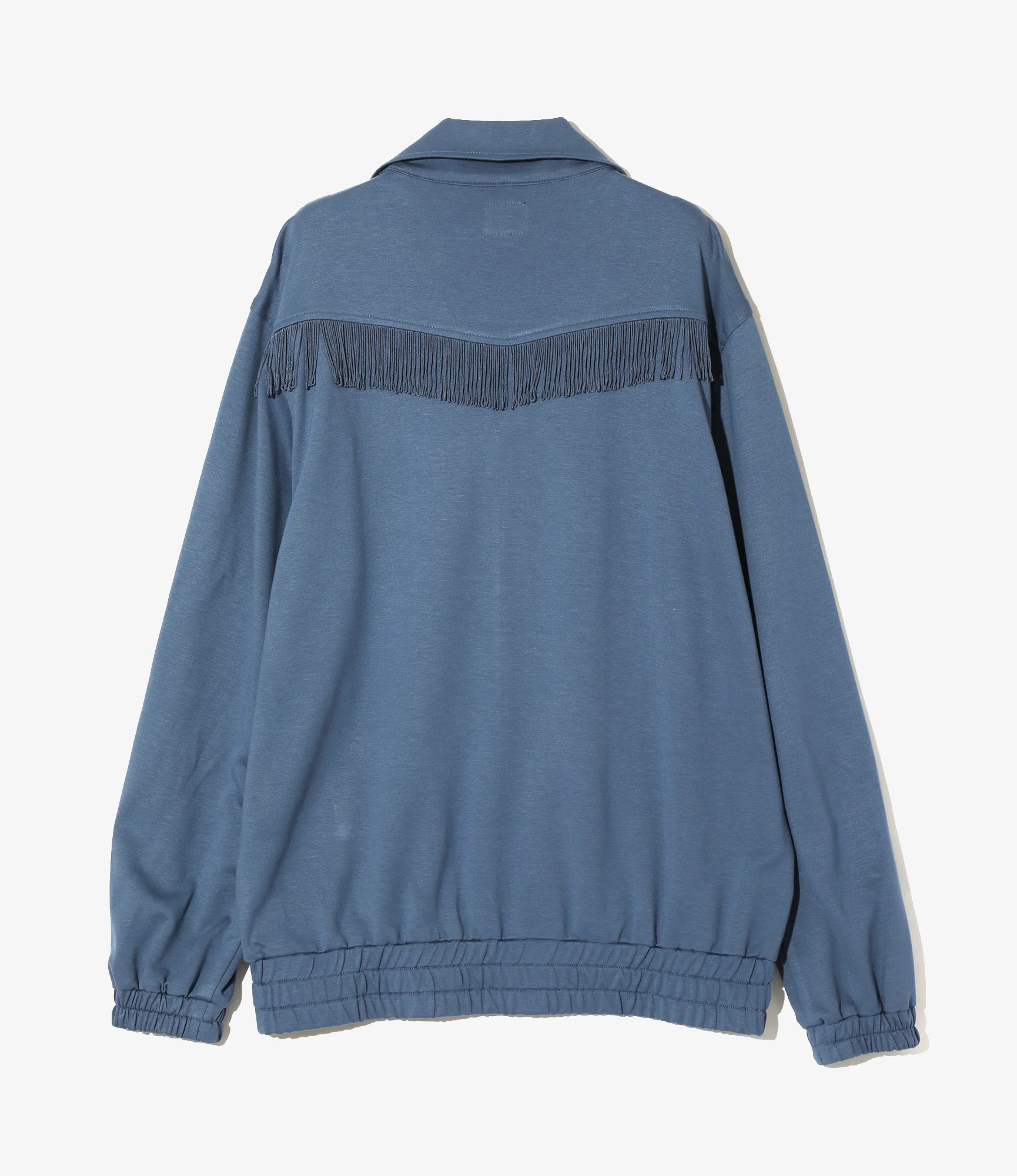 Fringe Track Jacket - Slate Blue - Rayon Jersey - Image 4