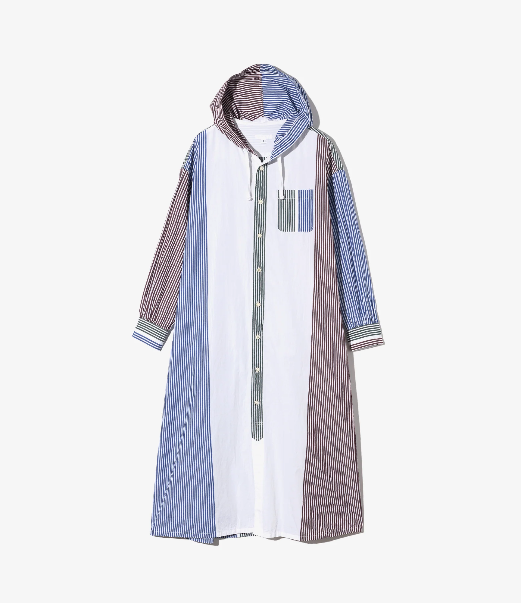 Hooded BD Dress - Multi Block Stripe