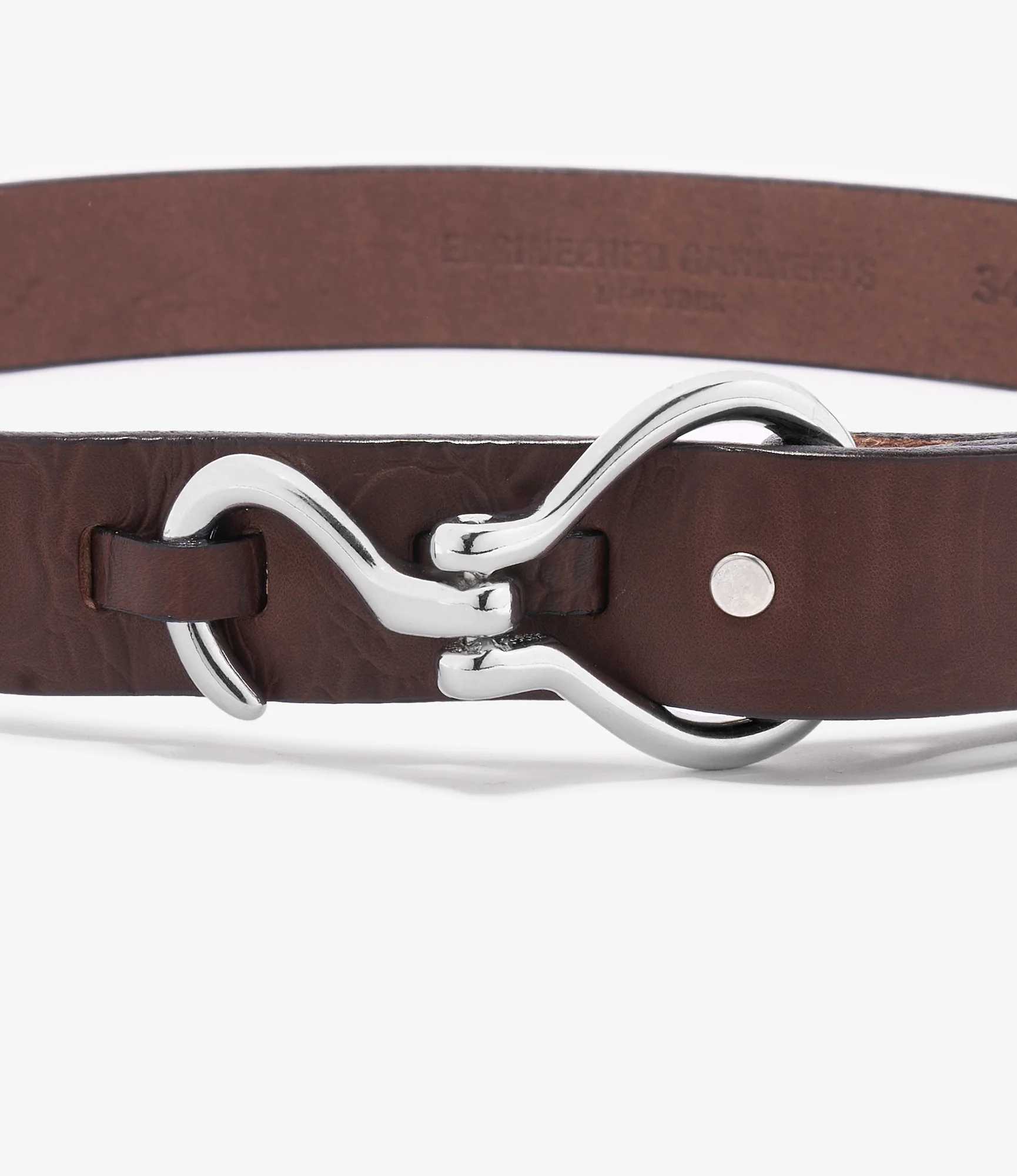 Hoof Pick Buckle Belt - Brown Croc Embossed - Image 2