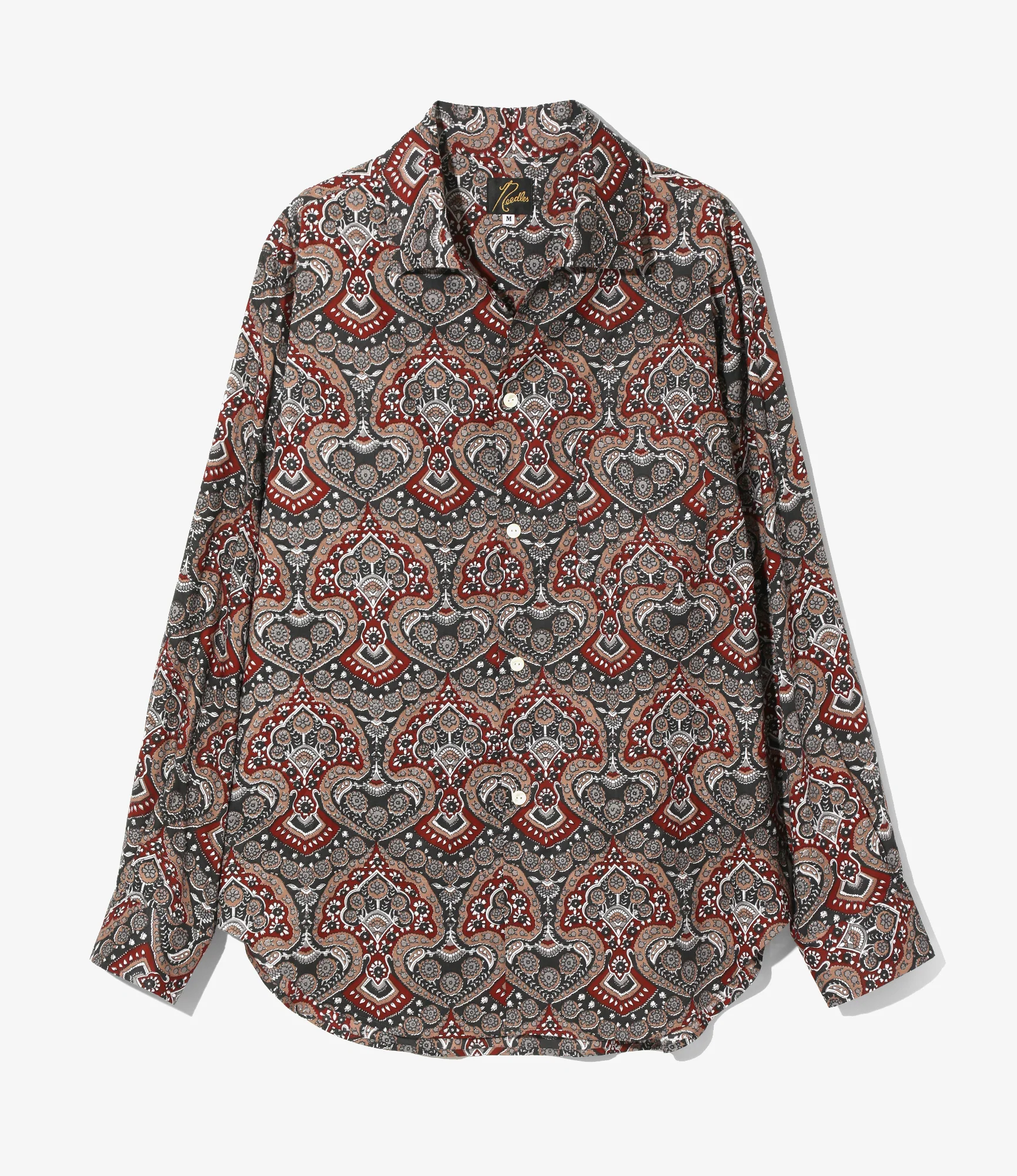 Italian Collar Shirt - Arabesque- Printed Cotton Lawn