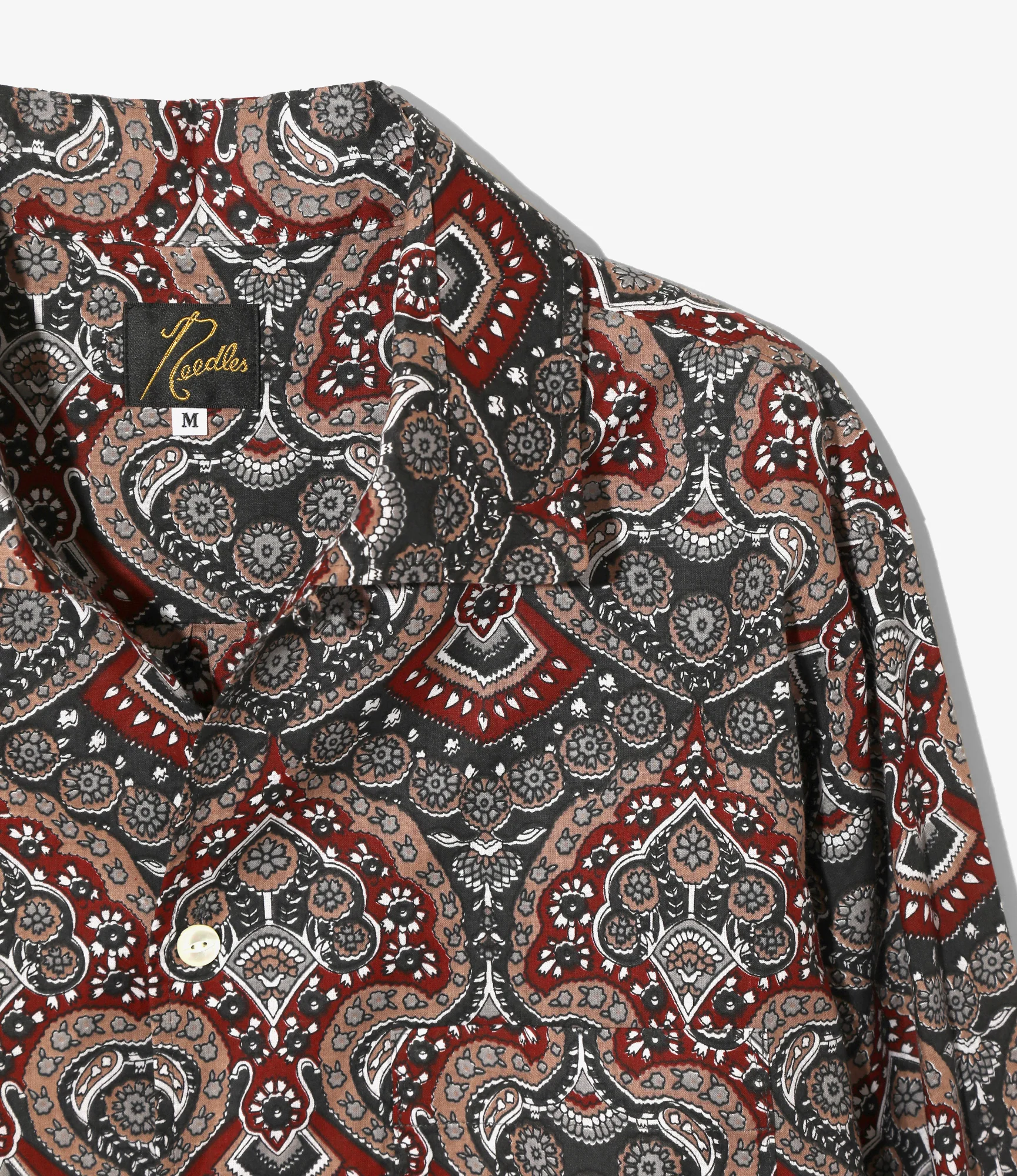 Italian Collar Shirt - Arabesque- Printed Cotton Lawn - Image 2